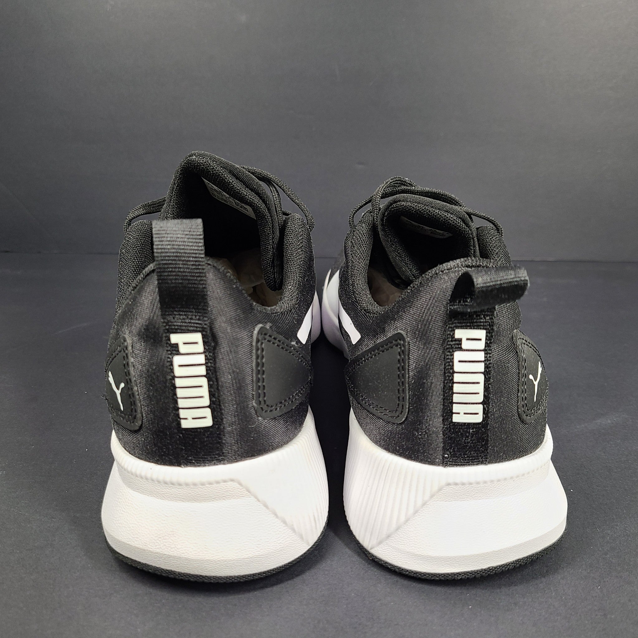 Puma Men's Flyer Runner Mesh Shoes Lace Up 195343-01 Black Sz 8.5