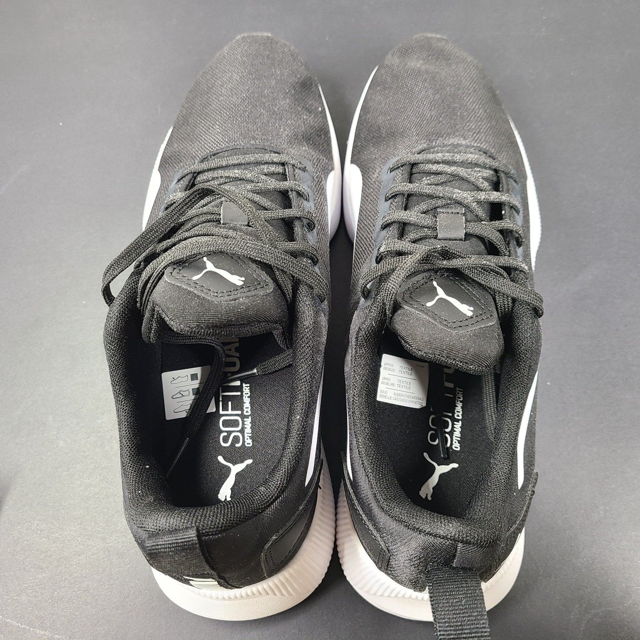 Puma Men's Flyer Runner Mesh Shoes Lace Up 195343-01 Black Sz 8.5