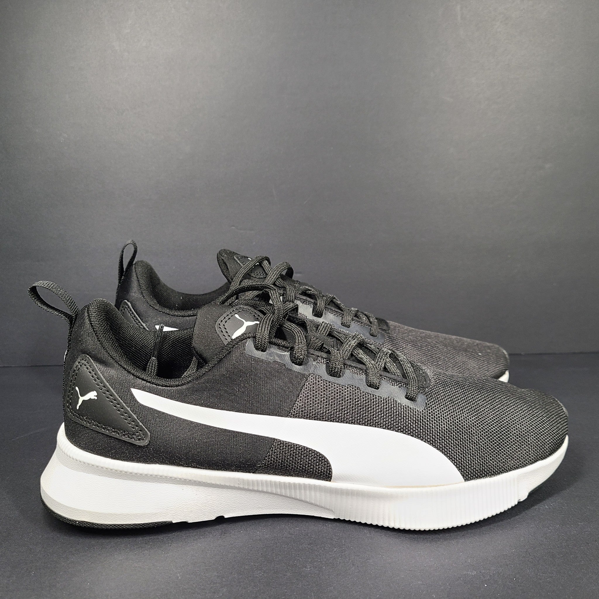 Puma Men's Flyer Runner Mesh Shoes Lace Up 195343-01 Black Sz 8.5