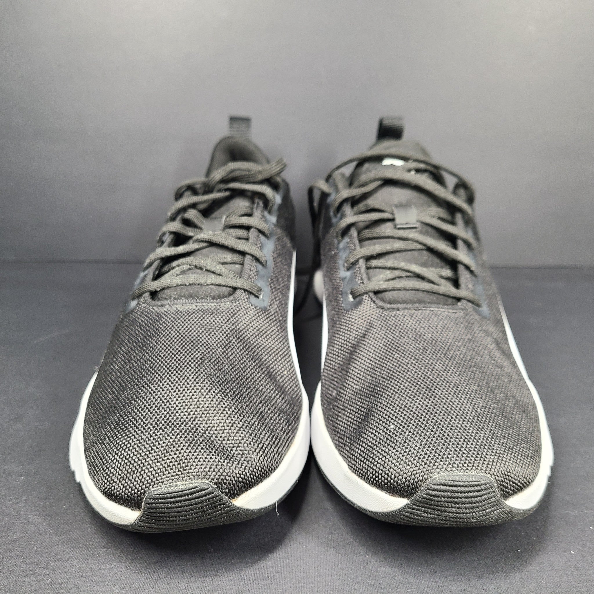 Puma Men's Flyer Runner Mesh Shoes Lace Up 195343-01 Black Sz 8.5