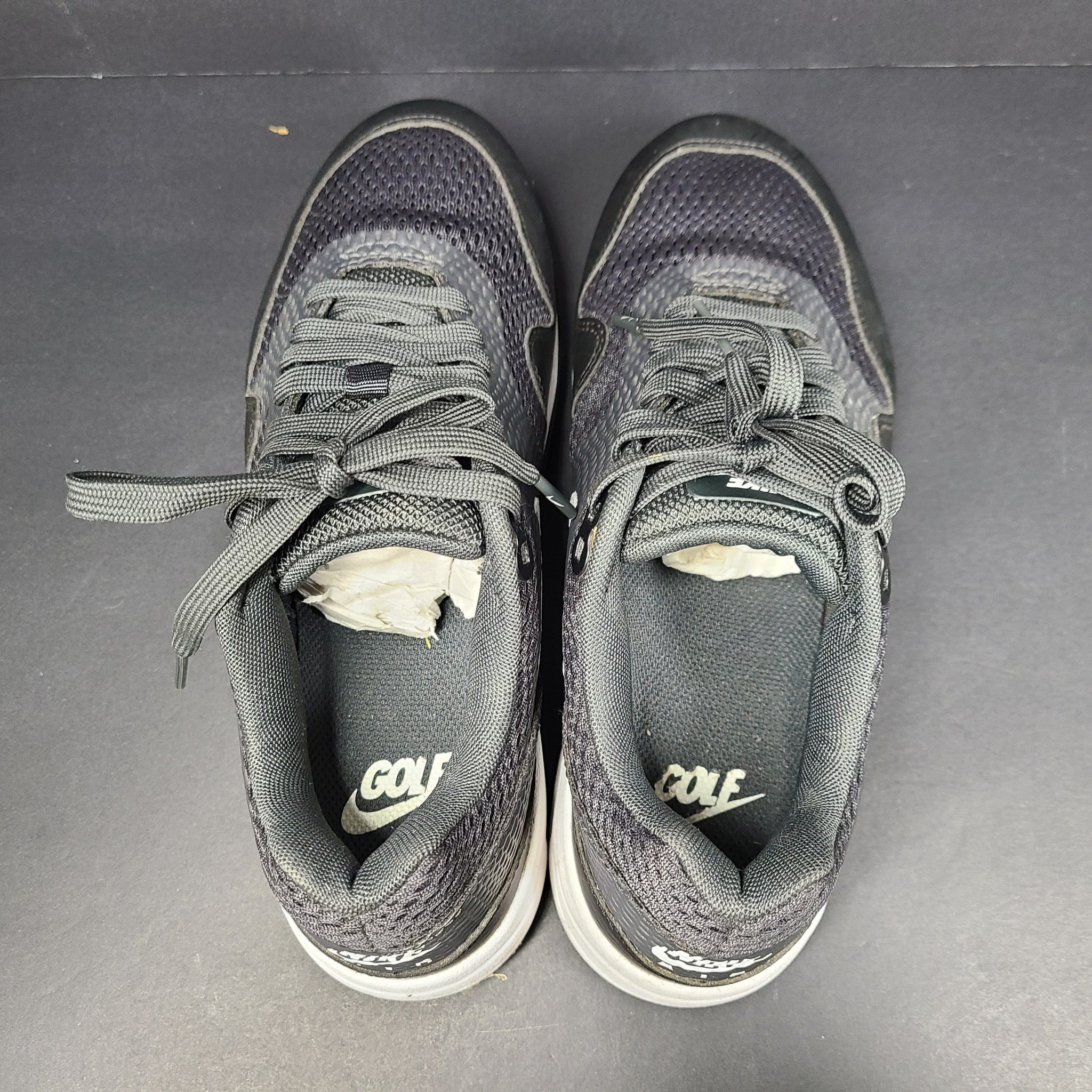 Nike Ladies Air Max 1 G Golf Shoes CI7736-001 Sneakers Black/White Sz 7