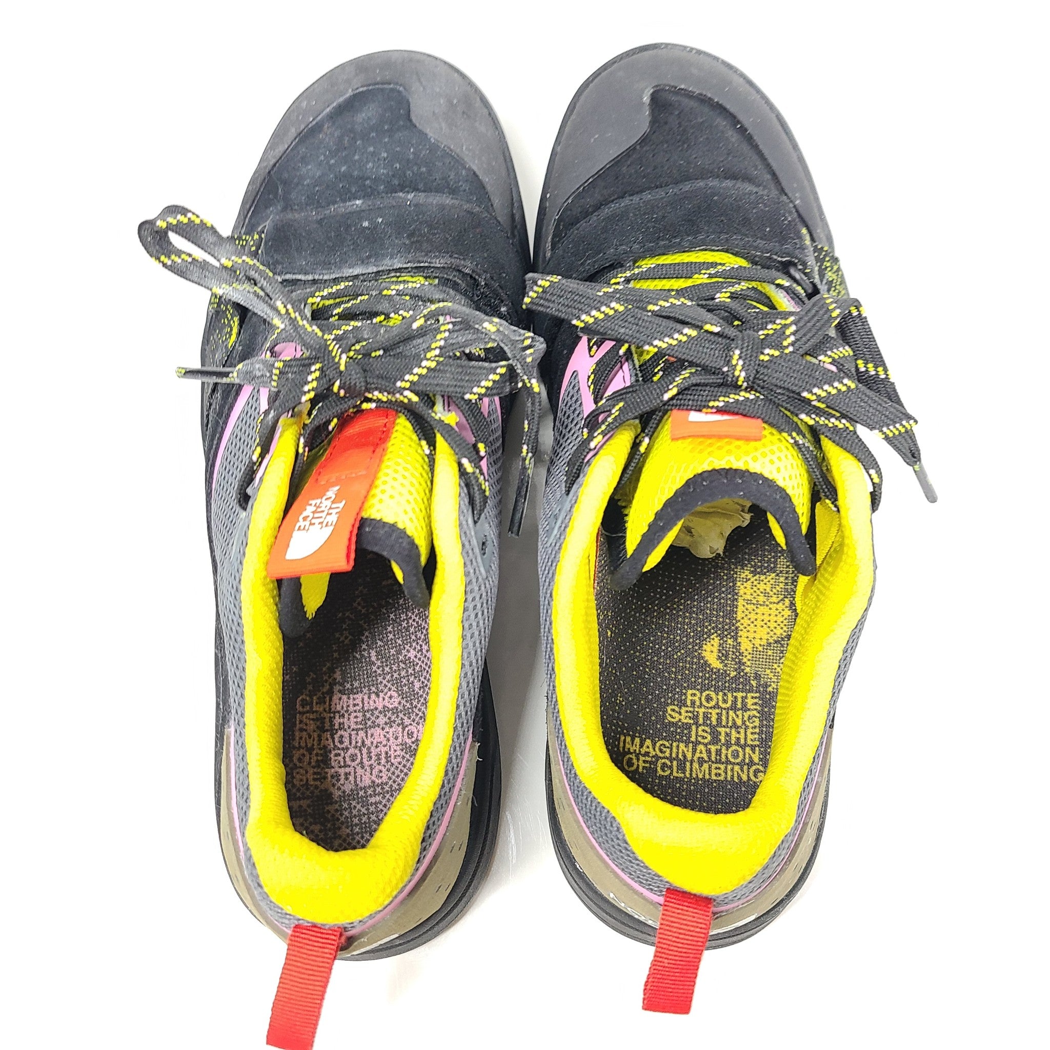 The North Face TNF Men's Larimer Lace Approach Shoe Black/Pink/Yellow Sz 8