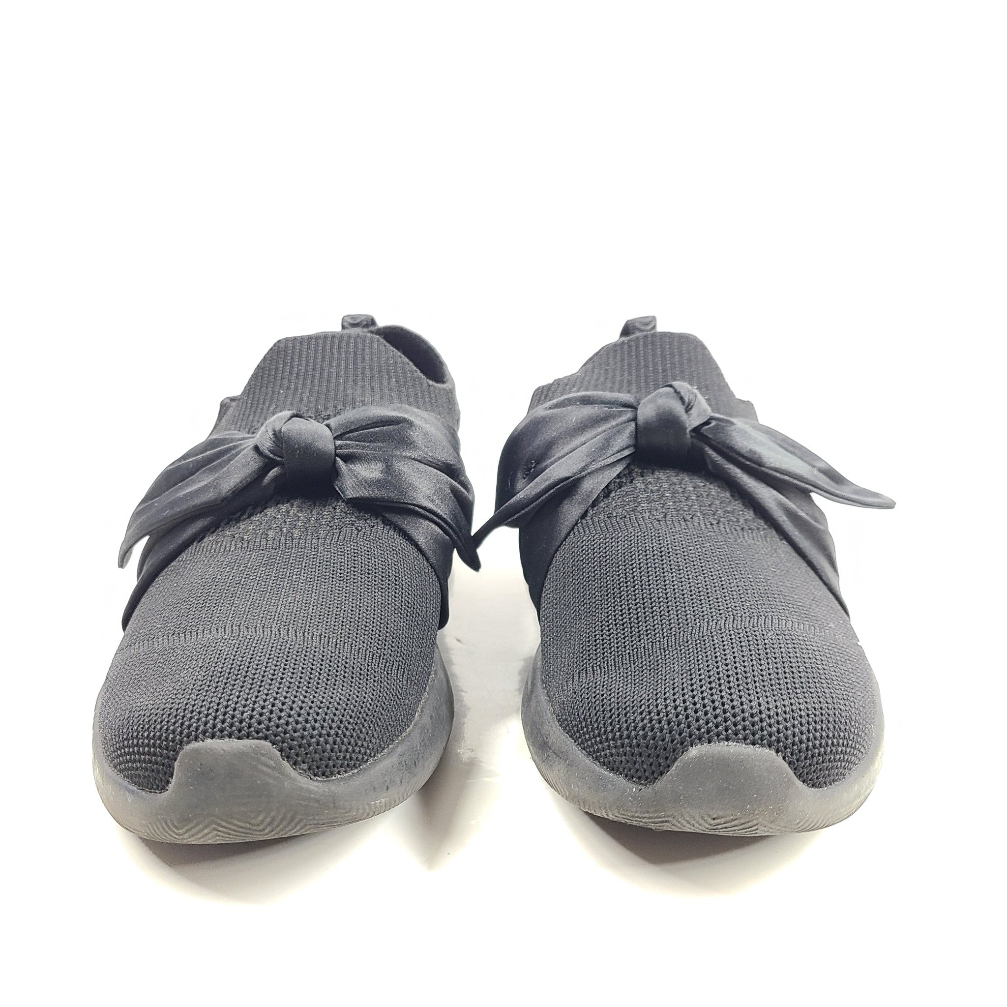 Skechers Women's Bow Beauty Flex Slip On Sneakers Lightweight Black Sz 7