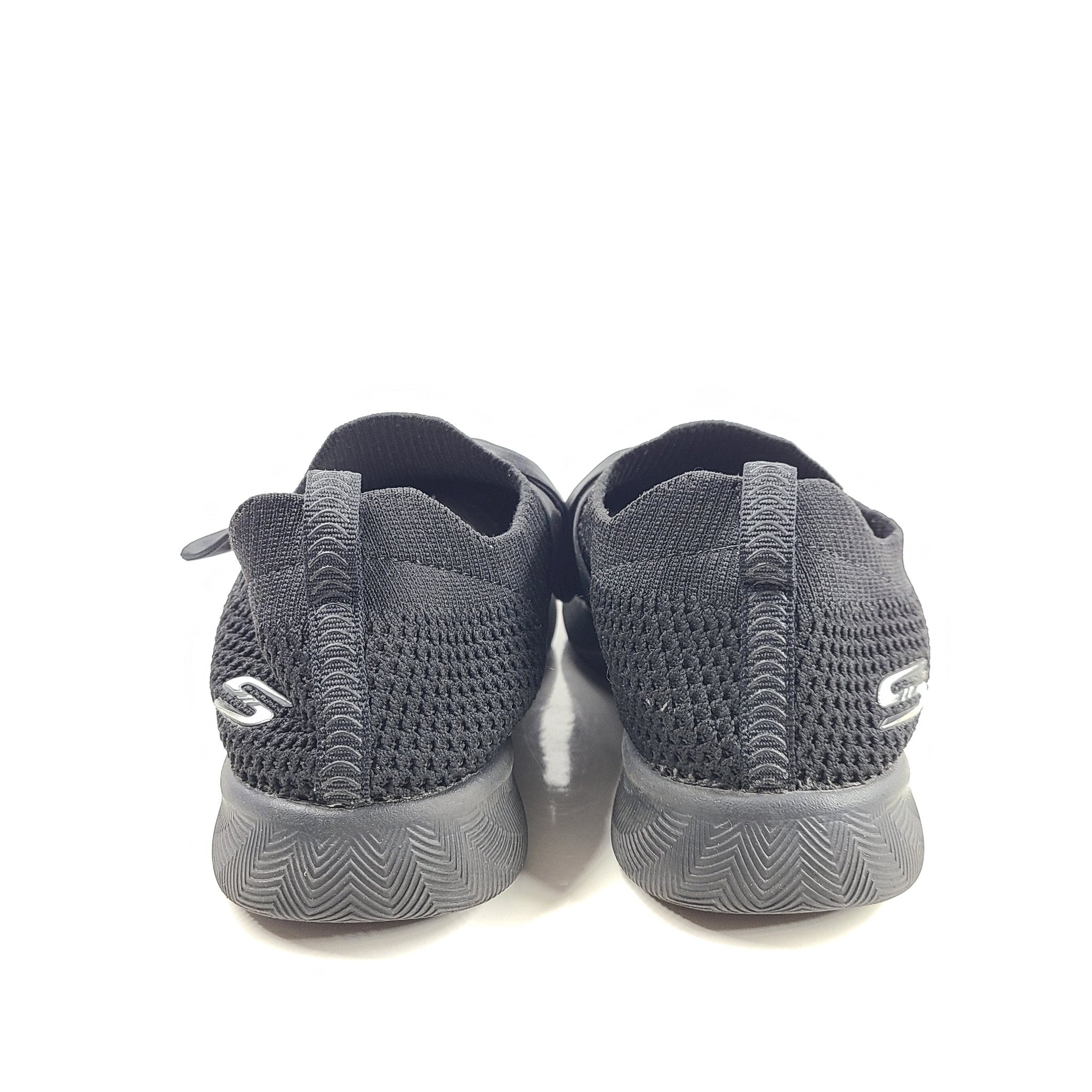 Skechers Women's Bow Beauty Flex Slip On Sneakers Lightweight Black Sz 7