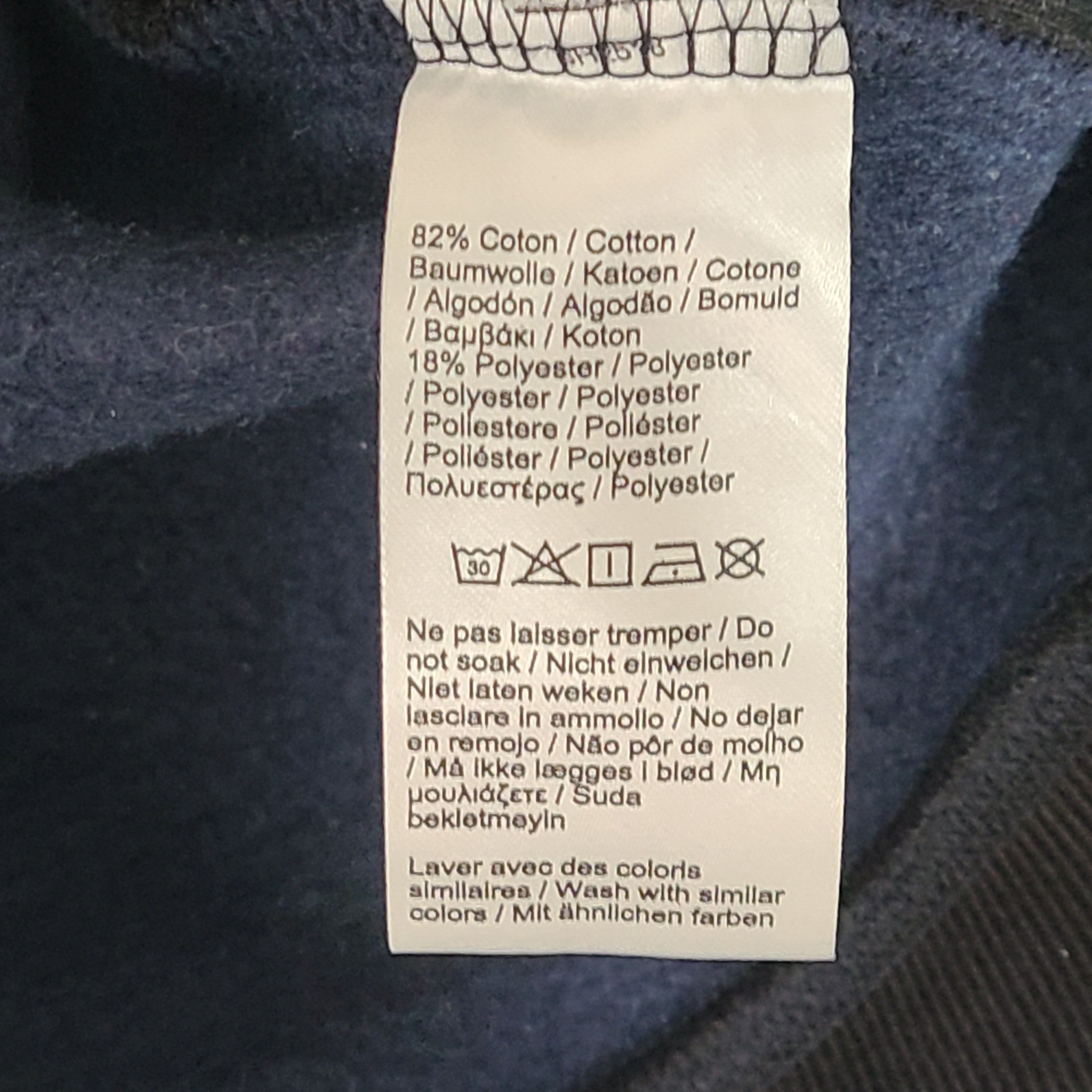 Lacoste Men's SH2518 Cotton Sweatshirt Crocodile Logo Black Size L (5)