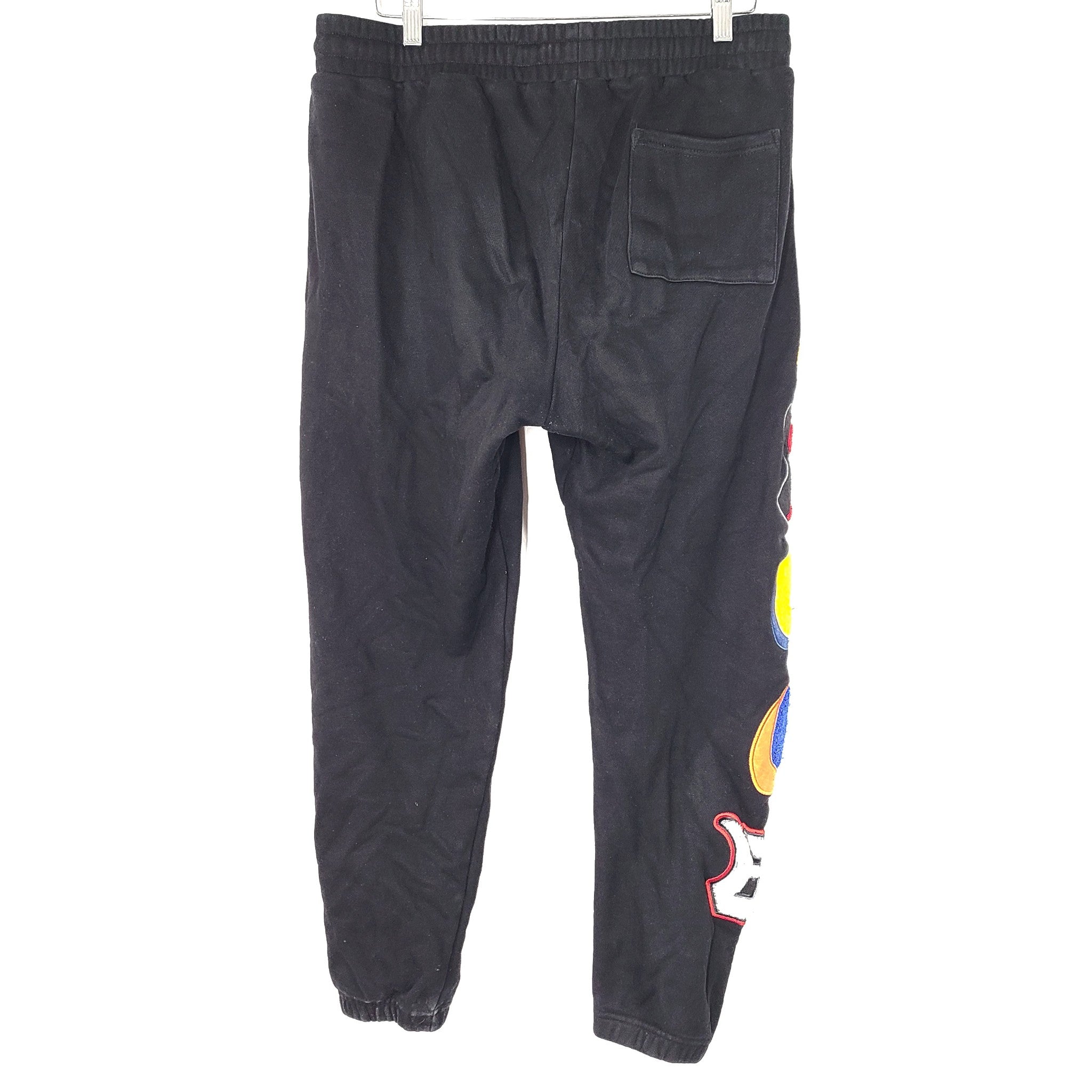 Rolling Loud Men's Merch Big Chenille Sweatpants Cotton Black Sz L
