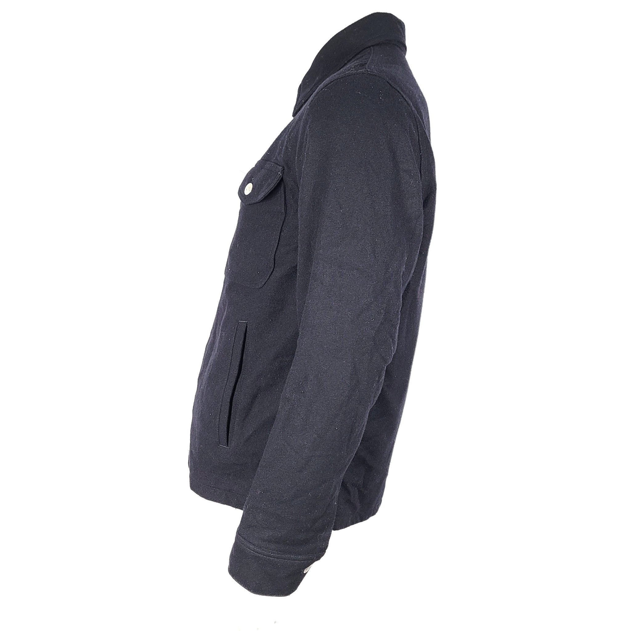 Sandro Paris Men’s Zip-Up Jacket Lined Biker Black Size M