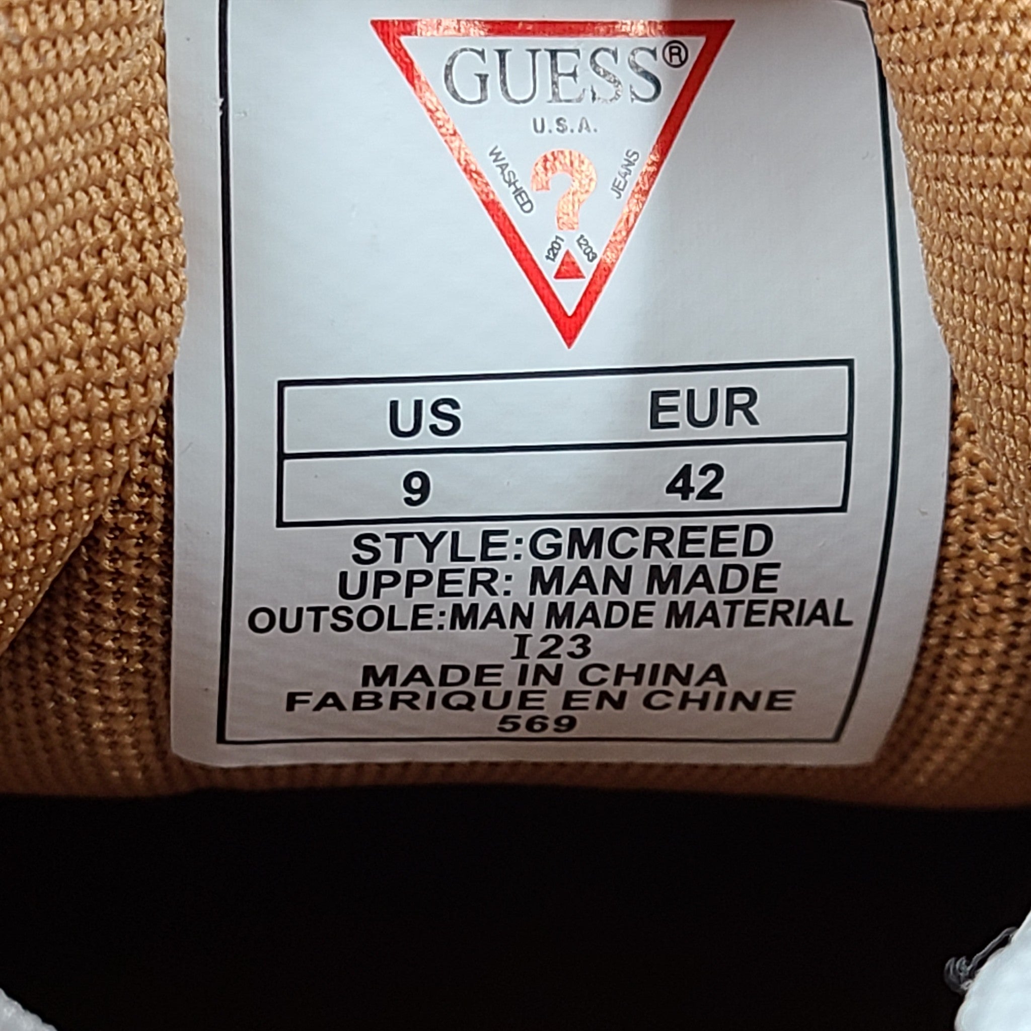 Guess Men's Creed Quattro G Sneakers Faux Leather Comfort White Sz 9