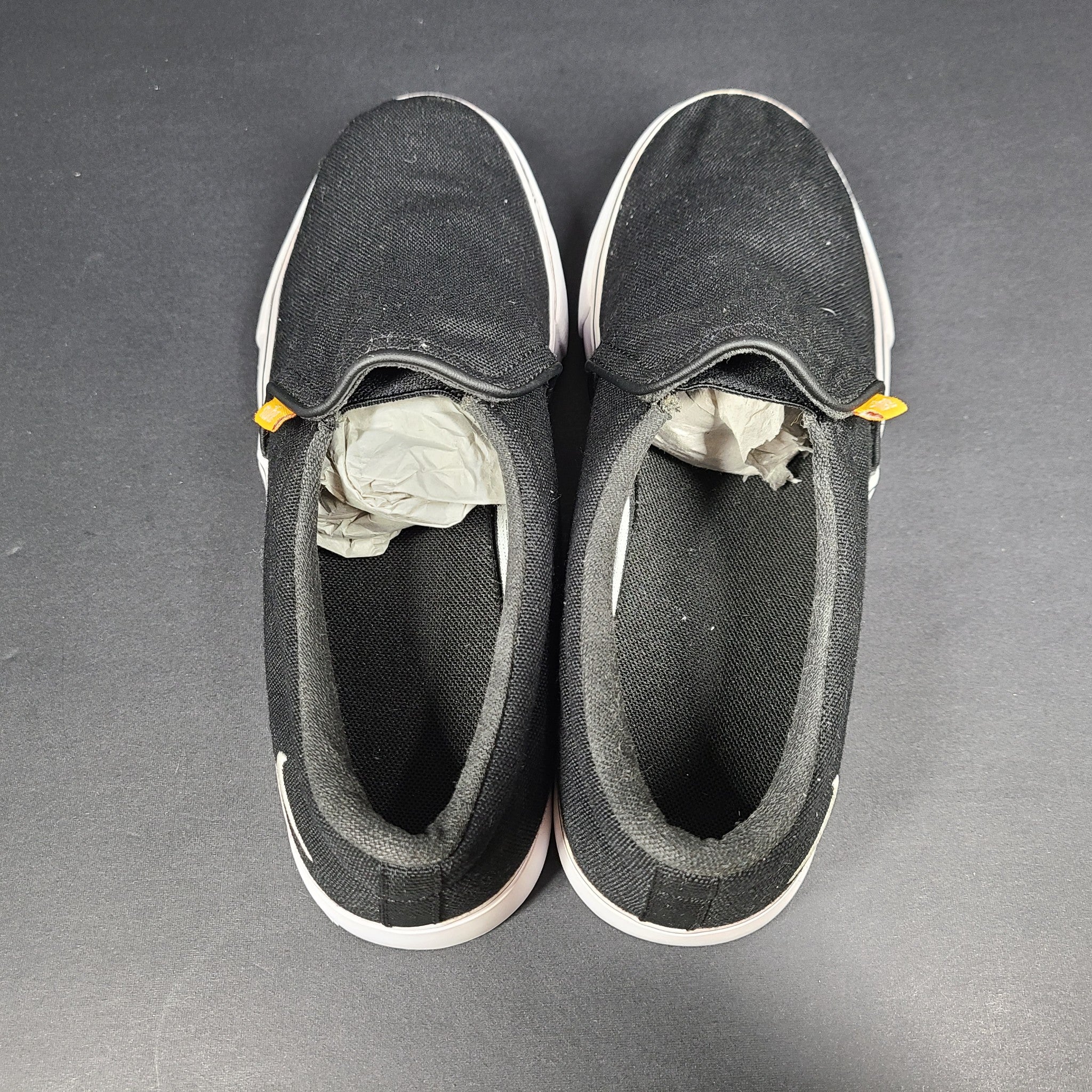 Nike Women's Court Royale AC Slip-On Shoes Sneakers BQ9138-001 Canvas Black Sz 7