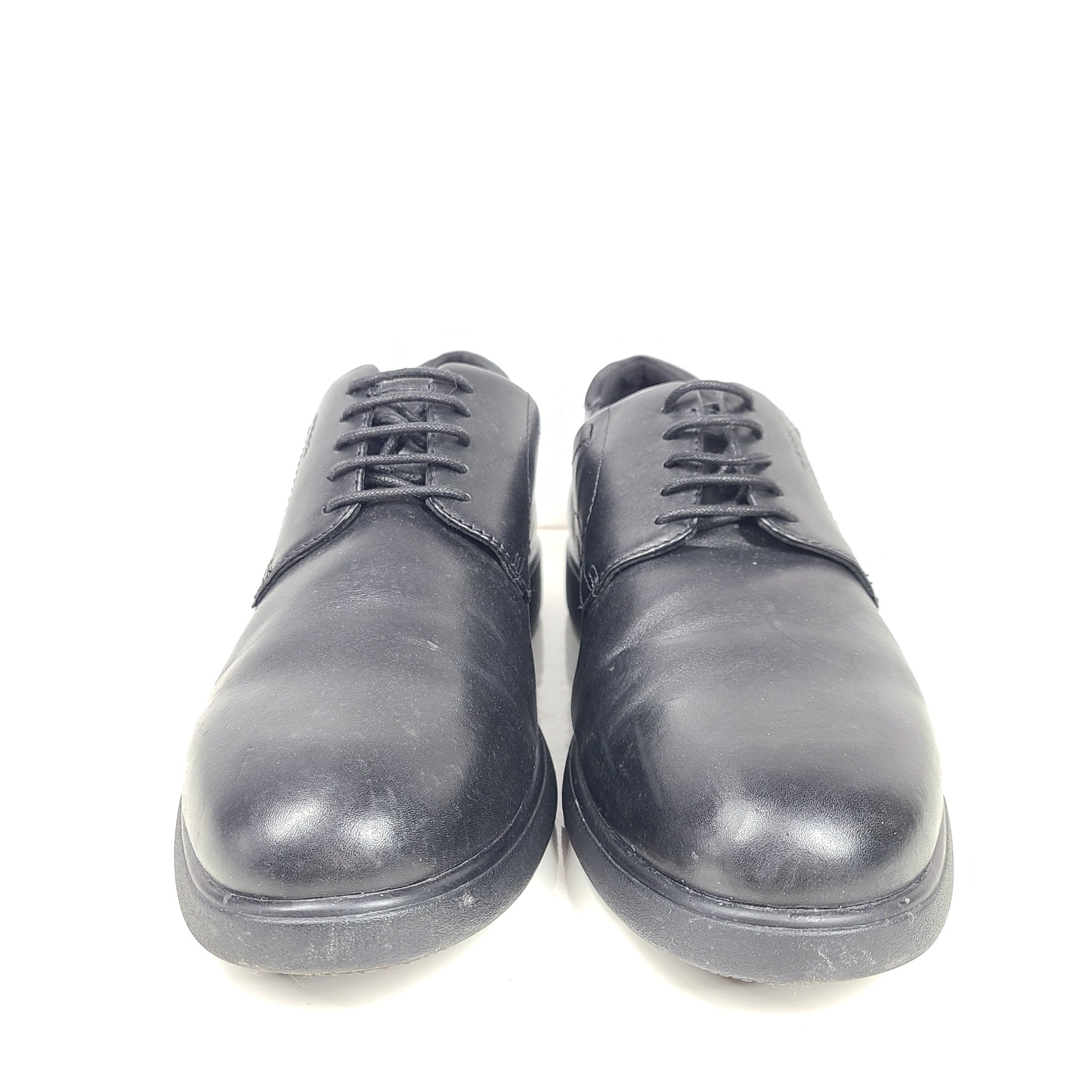 Geox Men's Spherica EC11 Wide Fit Dress Shoes Leather Oxford Shoes Black Sz 9