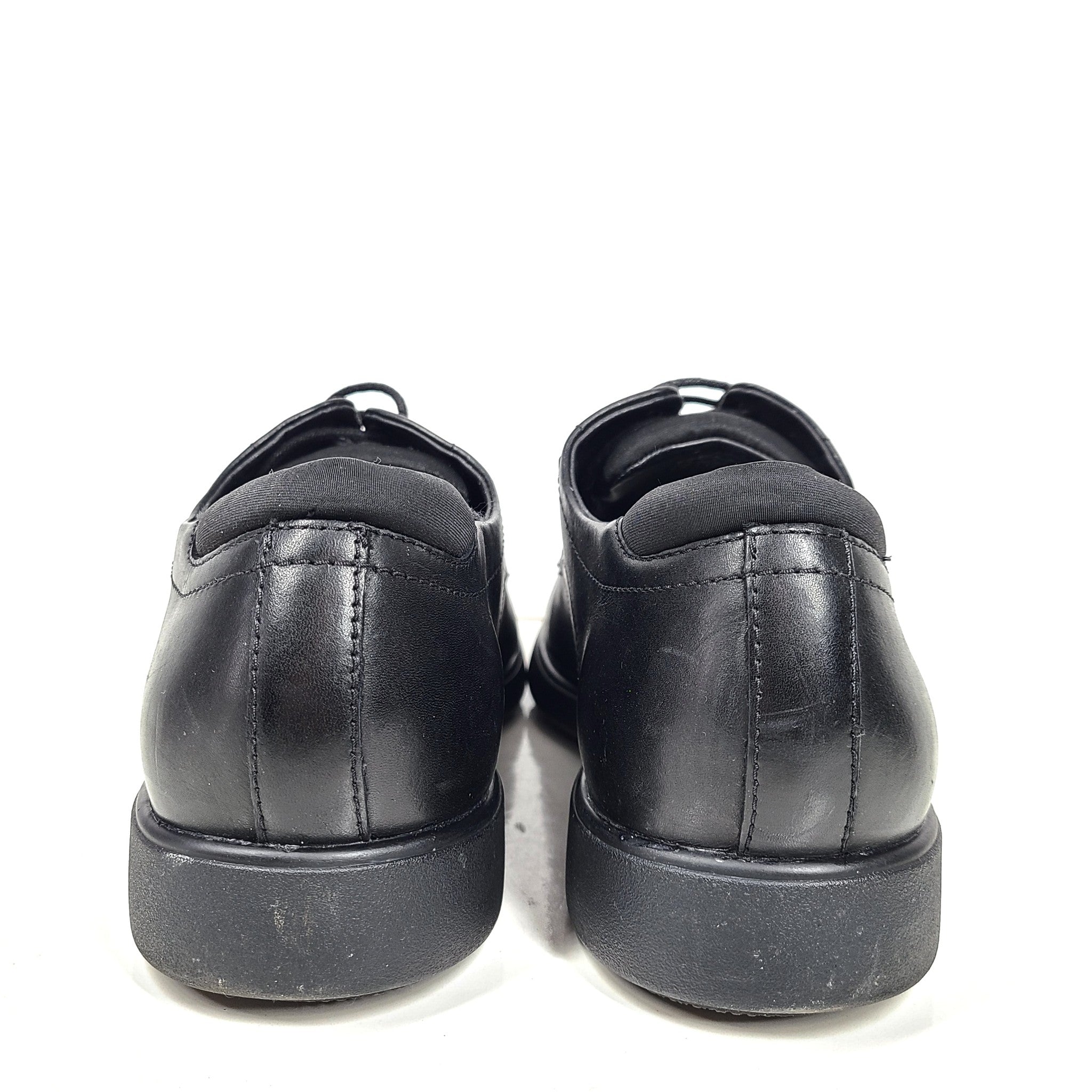 Geox Men's Spherica EC11 Wide Fit Dress Shoes Leather Oxford Shoes Black Sz 9