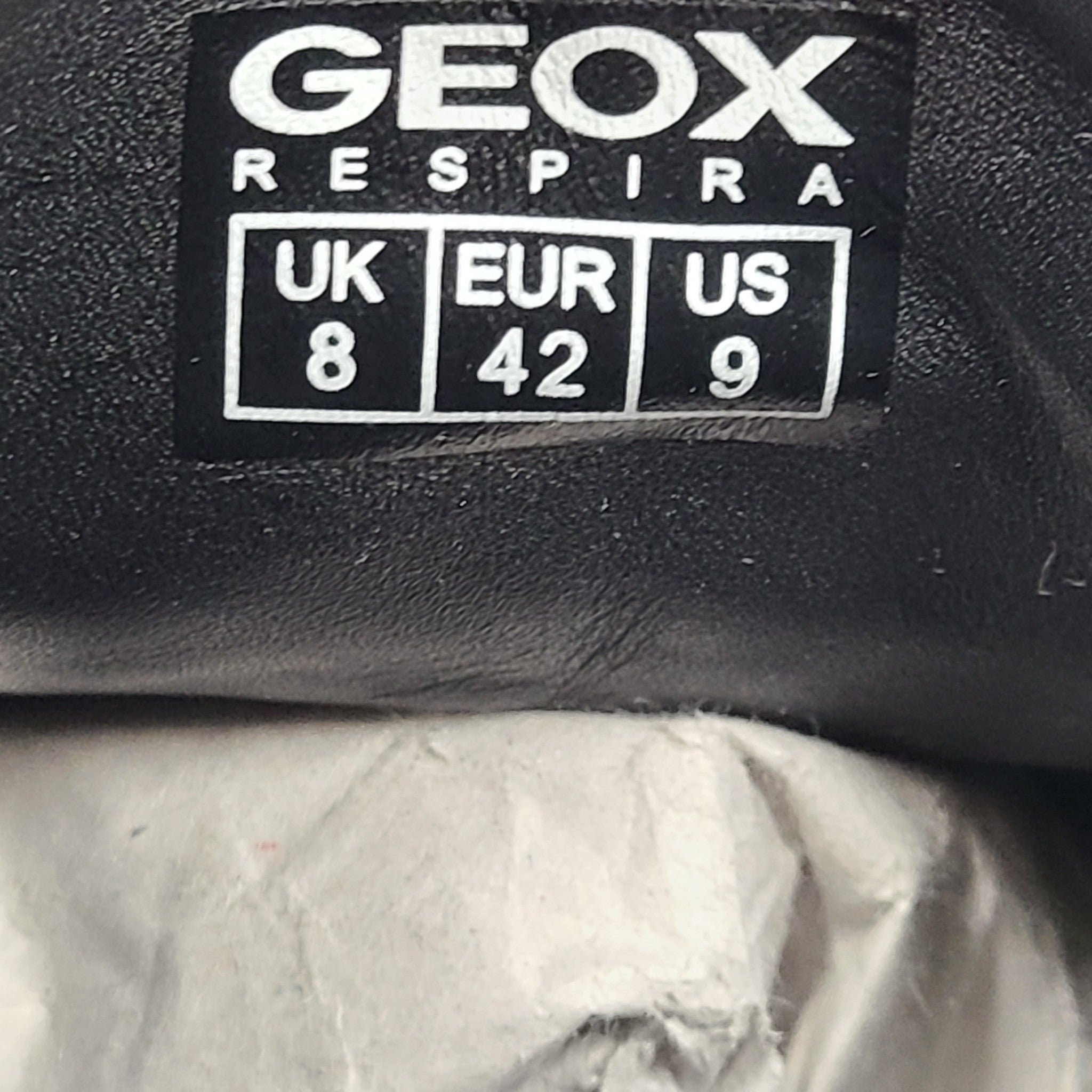 Geox Men's Spherica EC11 Wide Fit Dress Shoes Leather Oxford Shoes Black Sz 9