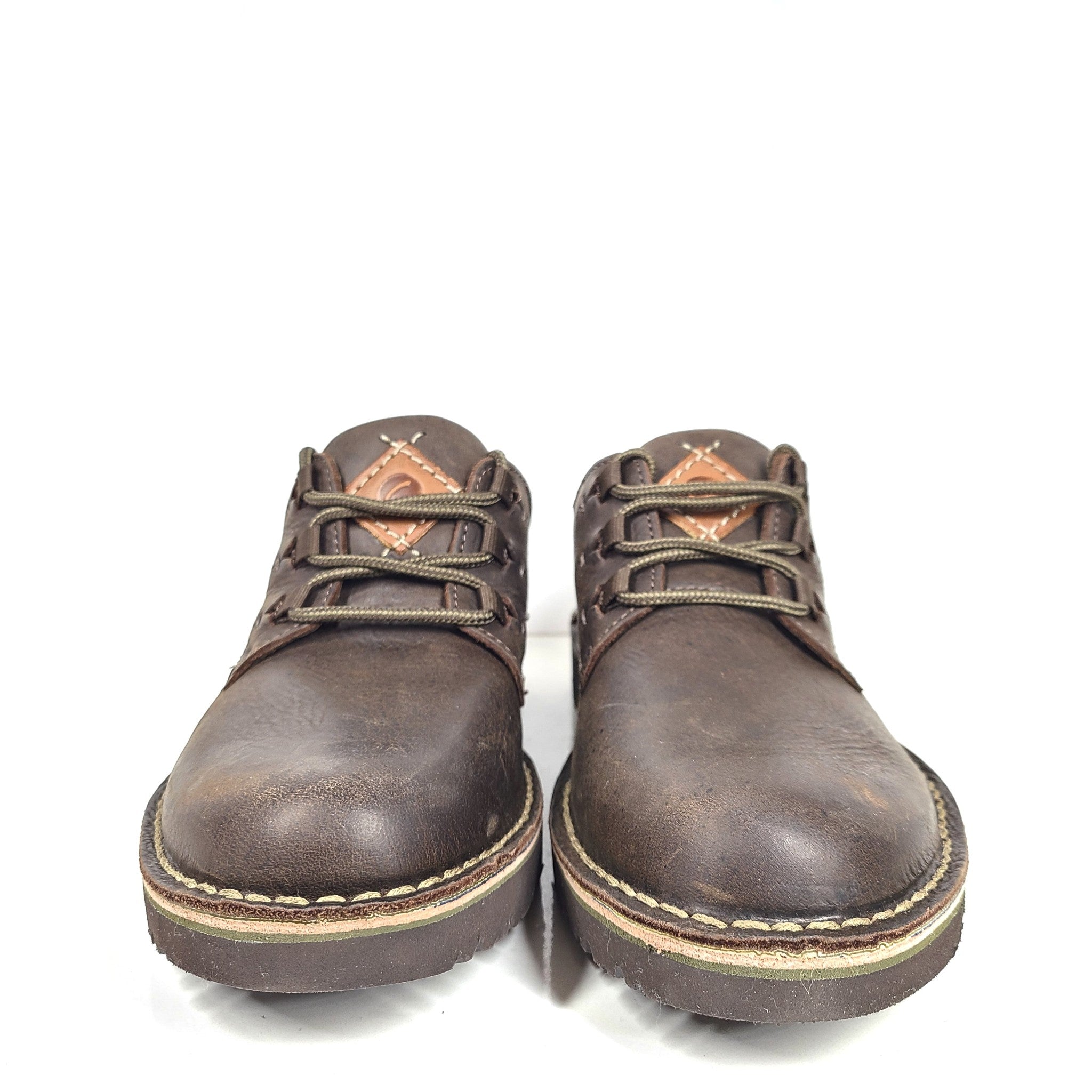 Clarks Men's Eastford Low Leather Shoes Comfort OrthoLite Footbed Brown Sz 7.5 M