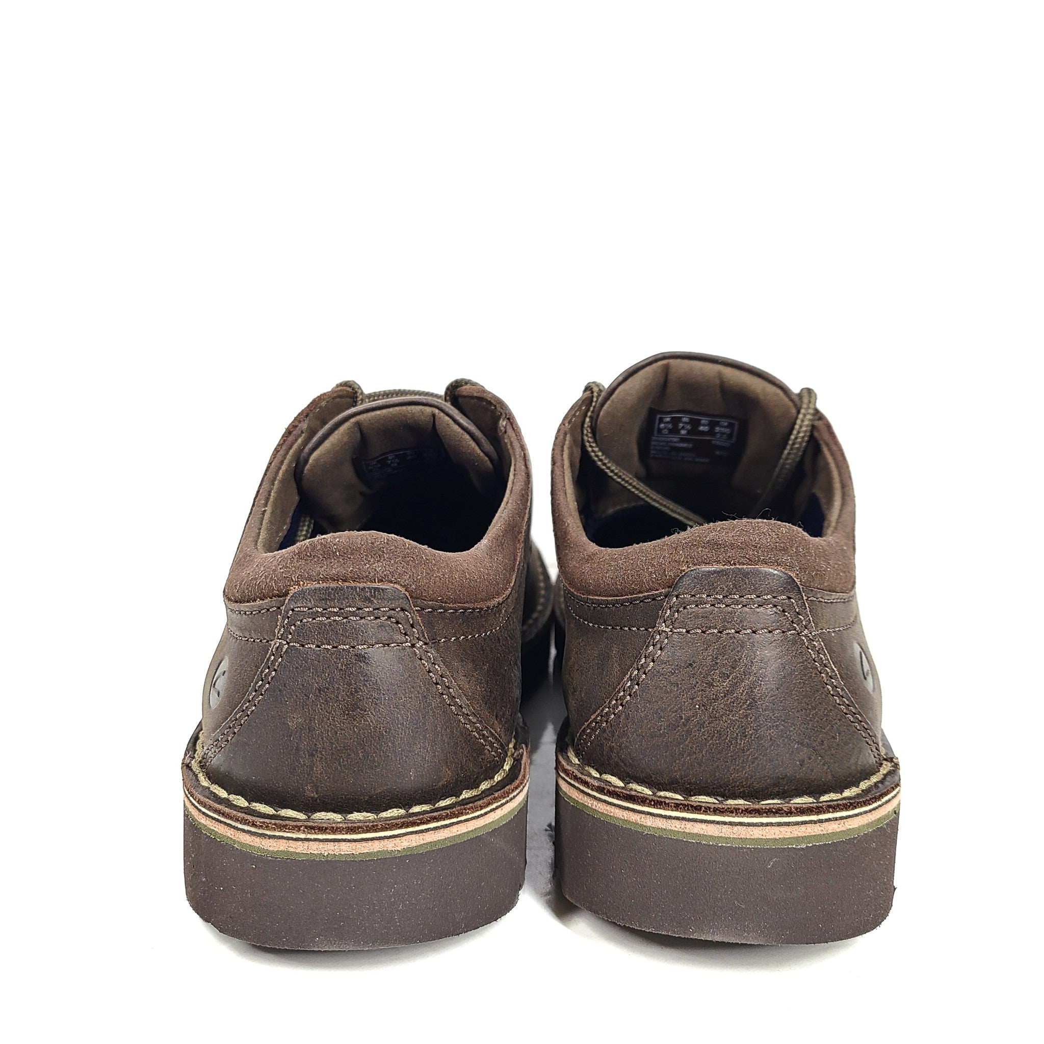 Clarks Men's Eastford Low Leather Shoes Comfort OrthoLite Footbed Brown Sz 7.5 M