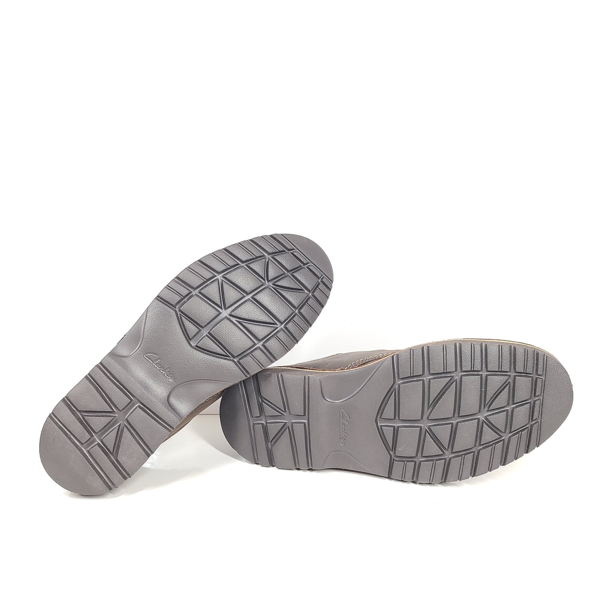 Clarks Men's Eastford Low Leather Shoes Comfort OrthoLite Footbed Brown Sz 7.5 M