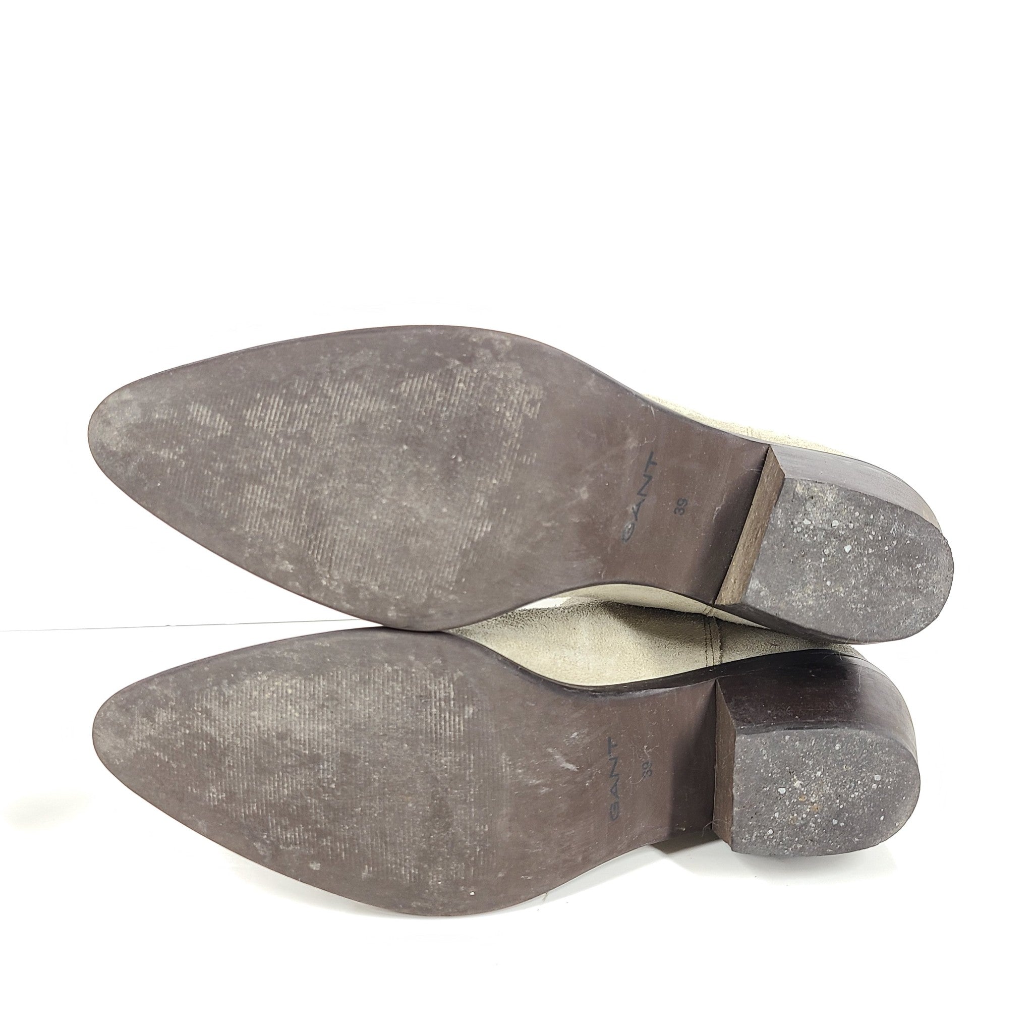 Gant Women's St Broomly Mid Boot Articulated Low Heel Pointed Toe Gray Suede 7.5