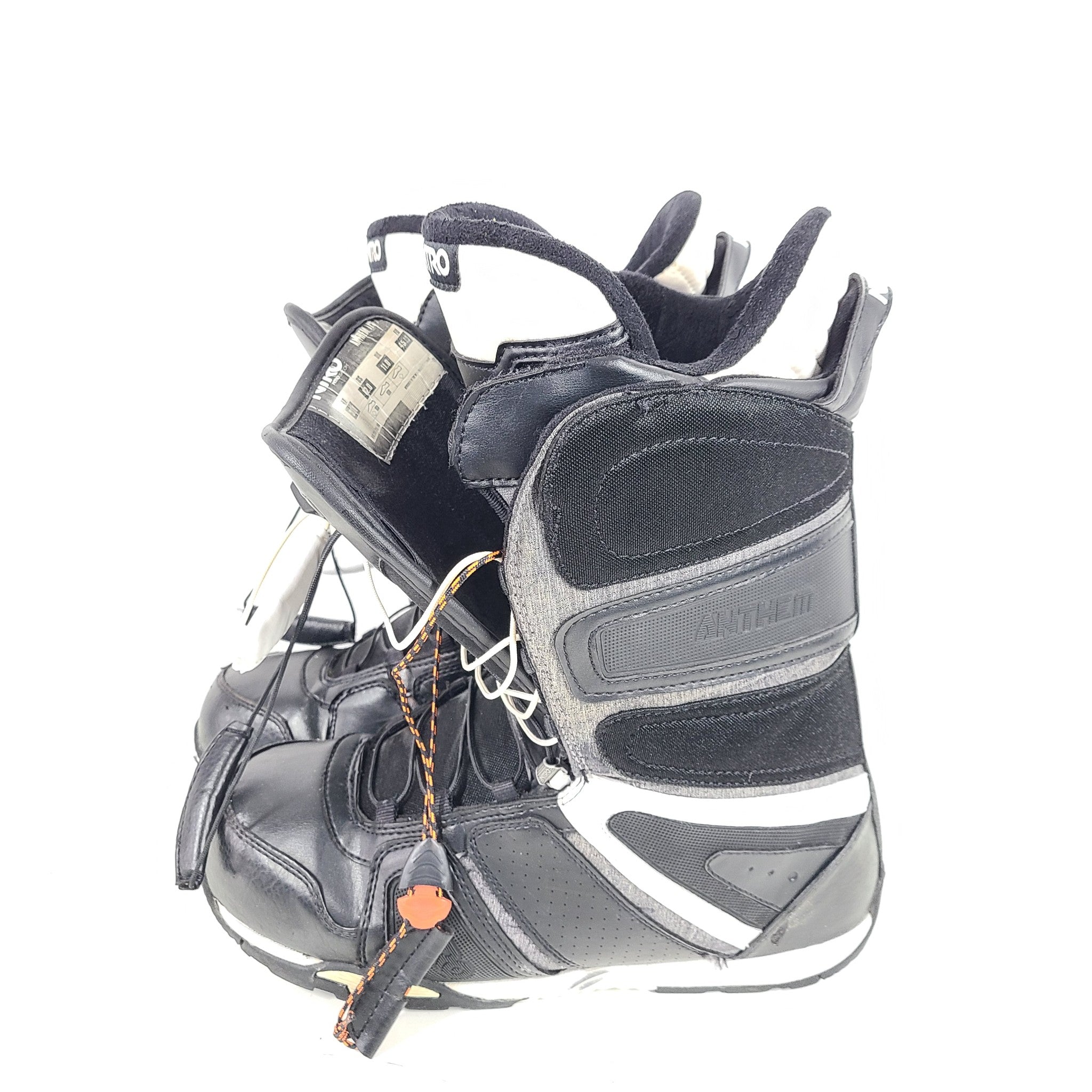 Nitro Men's Anthem Snowboard Boots Twin Lacing System Black Sz 12