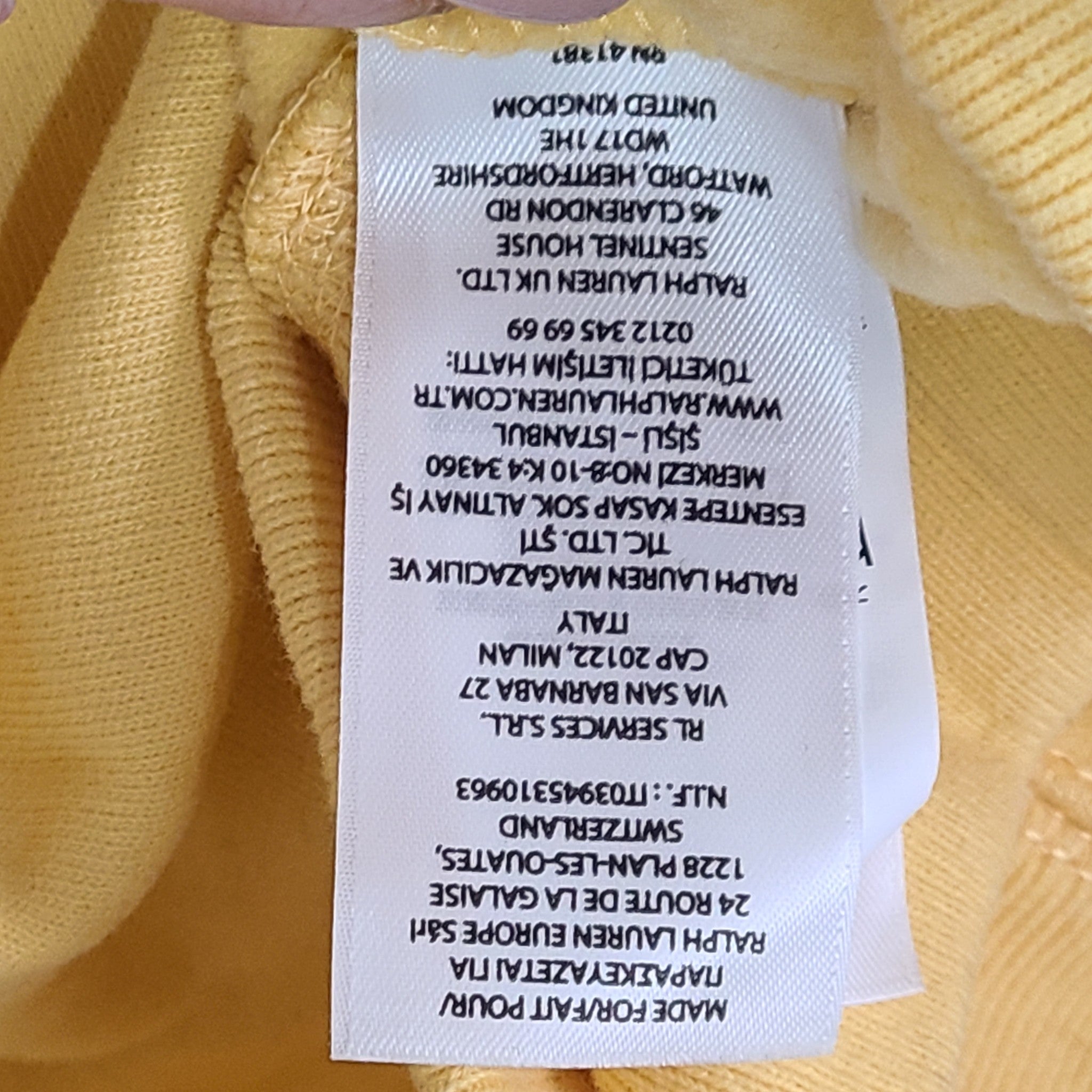 Polo Ralph Lauren Kids Fair Isle Fleece Sweatshirt Logo Sweater Yellow Sz XL 16