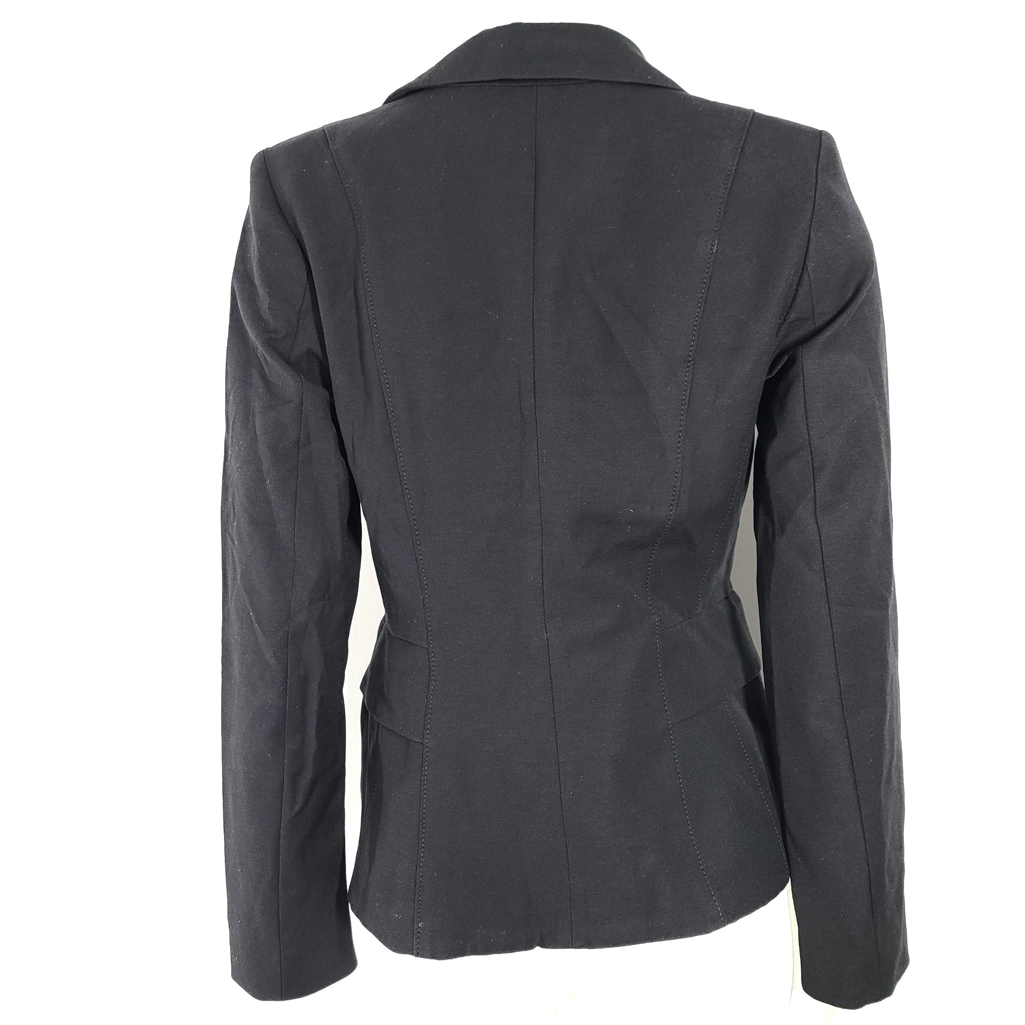 WHBM Women's Signature Blazer Two-Button Stretch Career Lined Classy Black Sz 6