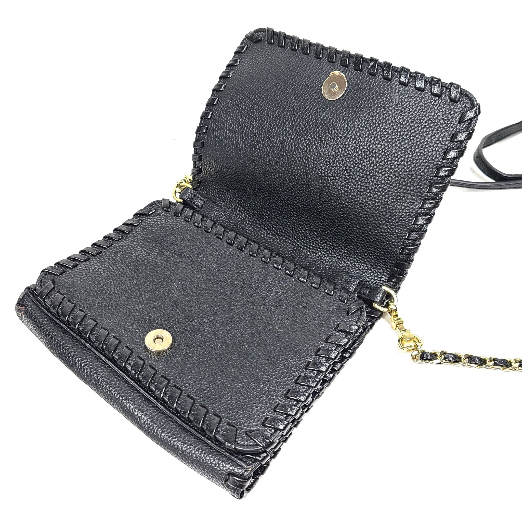 Tory Burch Marion Combo Crossbody Bag Leather Black