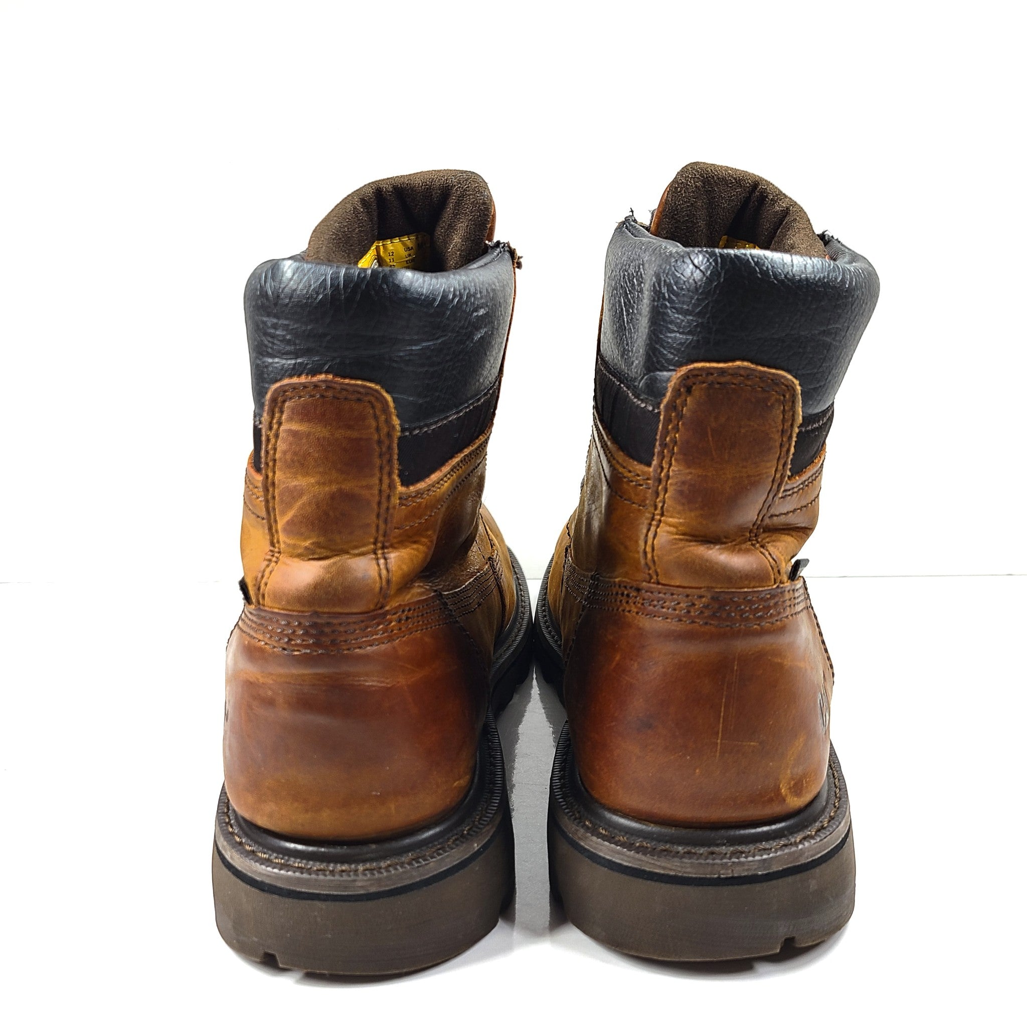 Caterpillar CAT Men's Deplete Work Boots 6in Leather Waterproof Brown 721722 12