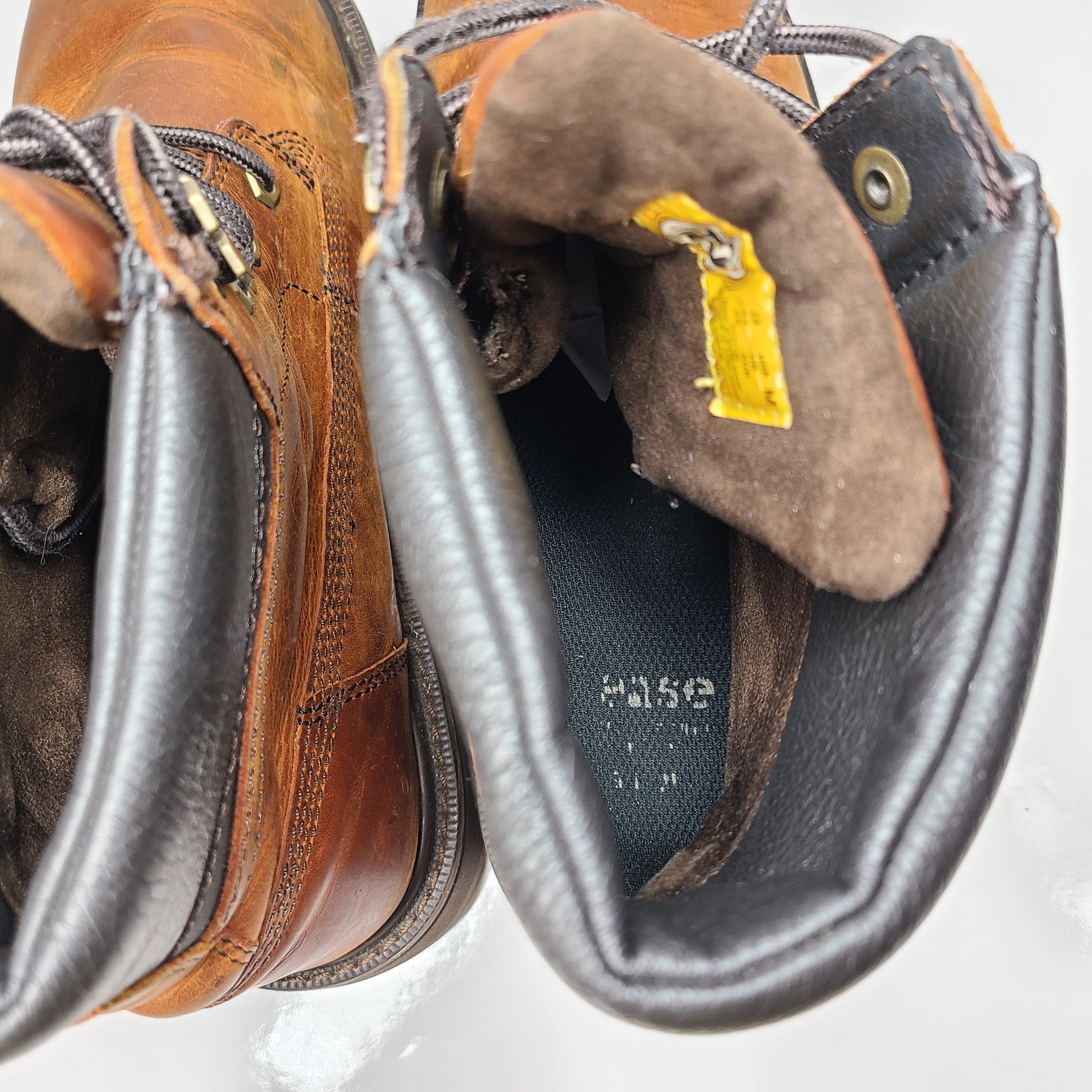 Caterpillar CAT Men's Deplete Work Boots 6in Leather Waterproof Brown 721722 12