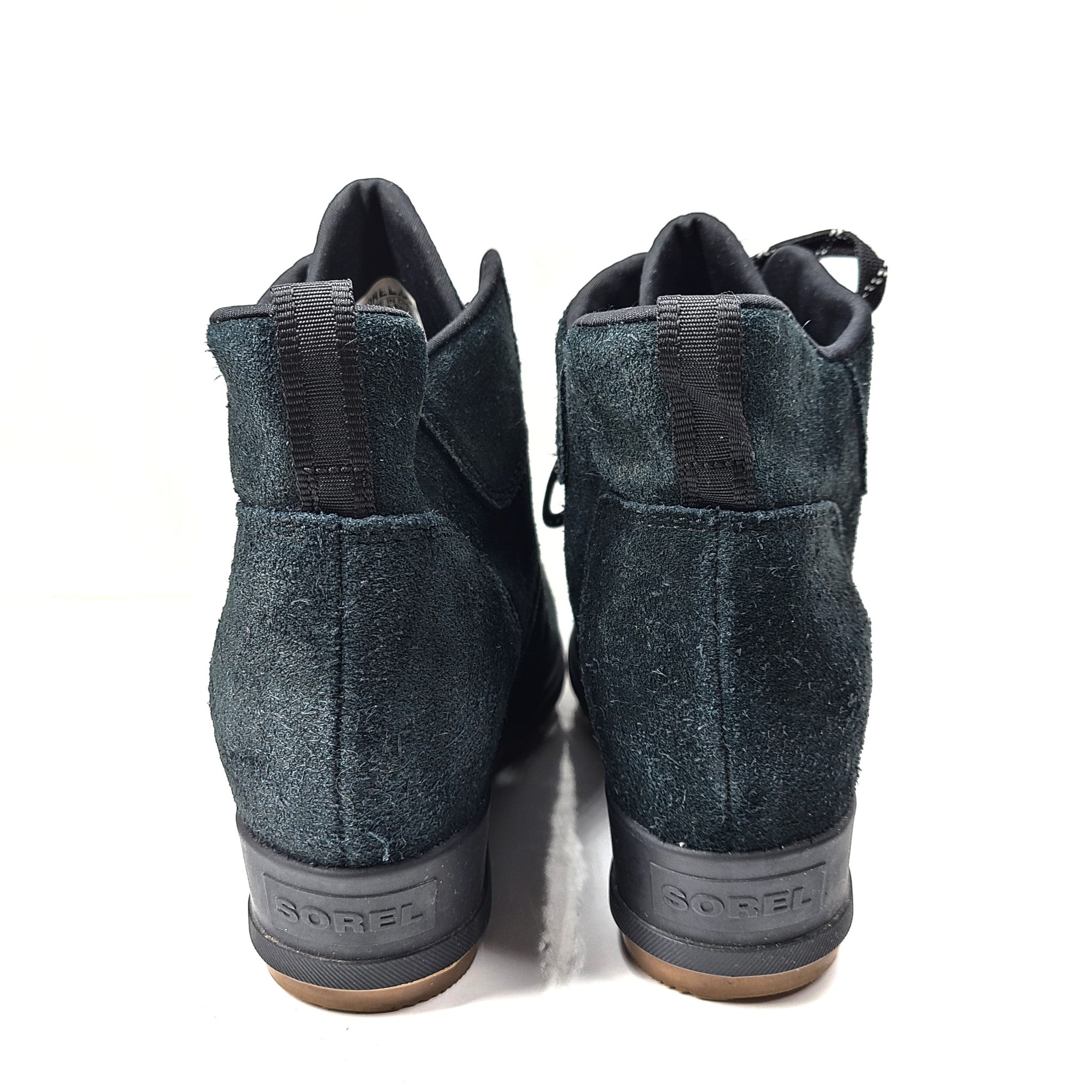 Sorel Women’s Evie Sport Waterproof Lace Mid Boot Suede Heel NL3817-011 Black 8