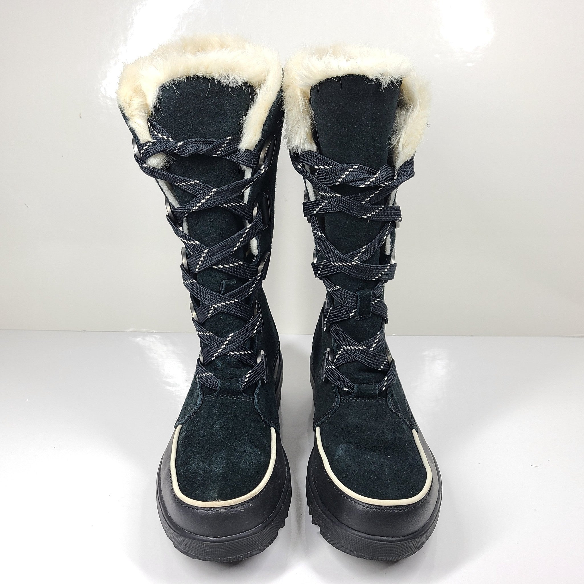 Sorel Women’s Tivoli IV Tall Boot Waterproof Suede Black Sz 7 Excellent