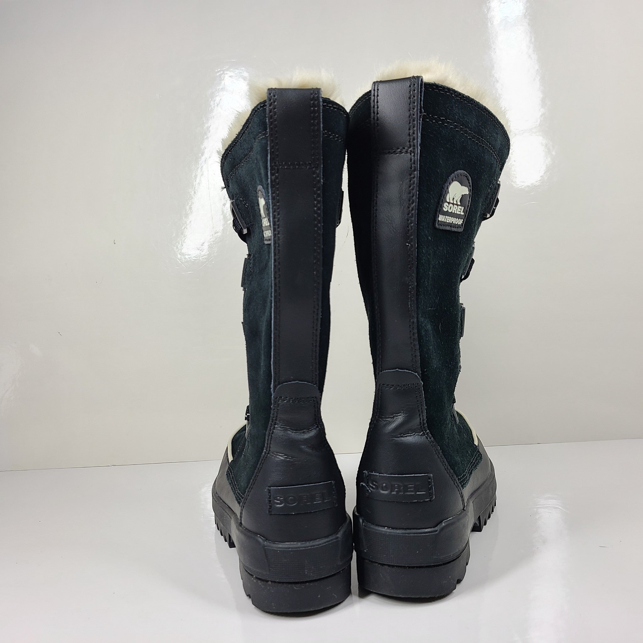 Sorel Women’s Tivoli IV Tall Boot Waterproof Suede Black Sz 7 Excellent