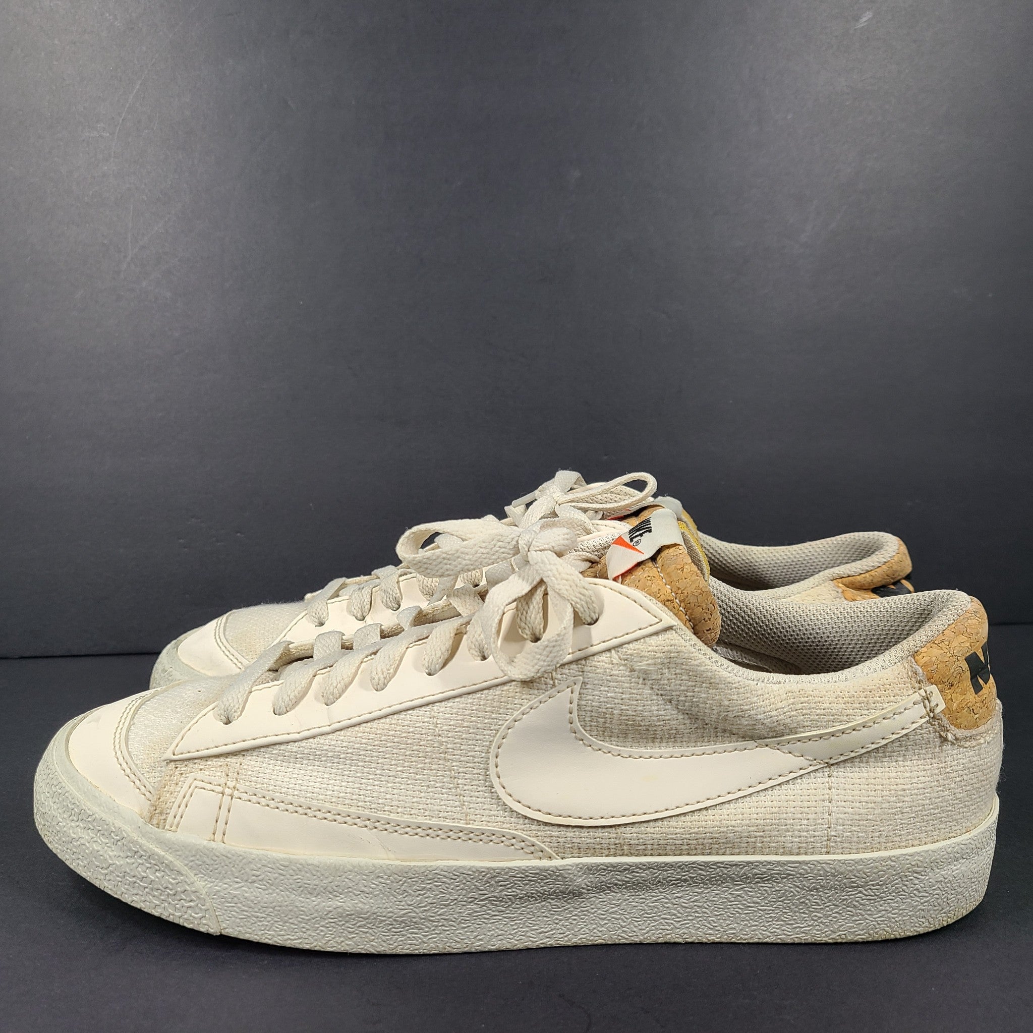 Nike Men's Blazer Low '77 PRM Shoe Sneakers DV7231-001 White Cork Sz 9.5