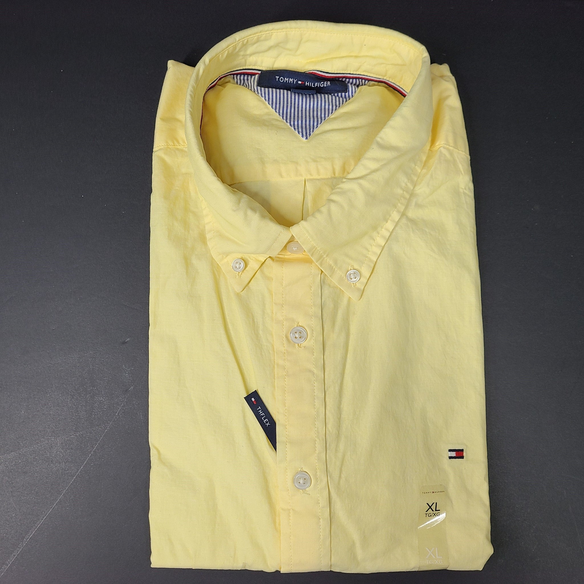 Tommy Hilfiger Men’s Slim Fit THFlex Dress Shirt Button Down Sz XL