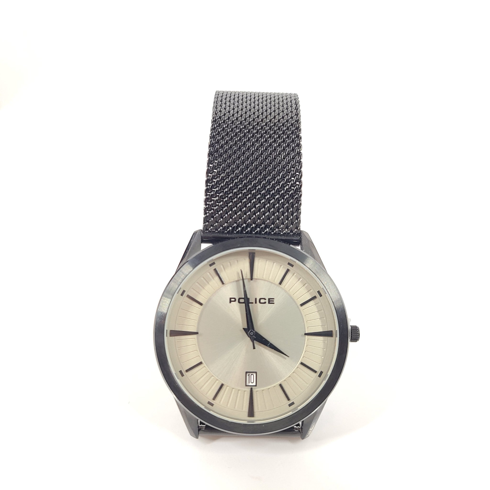 Police Men's Analogue Classic Quartz Watch Stainless Steel Strap 45 mm Black