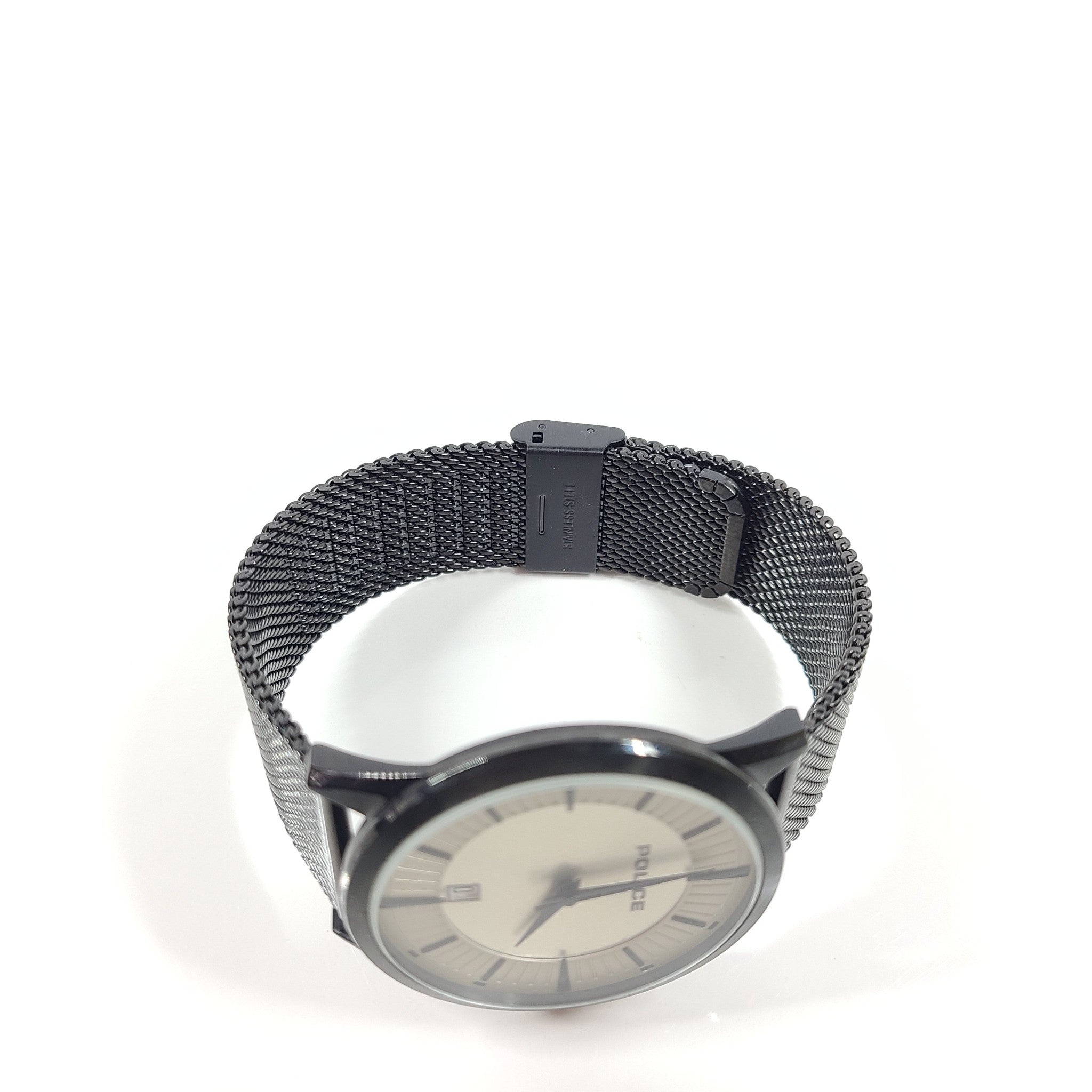 Police Men's Analogue Classic Quartz Watch Stainless Steel Strap 45 mm Black