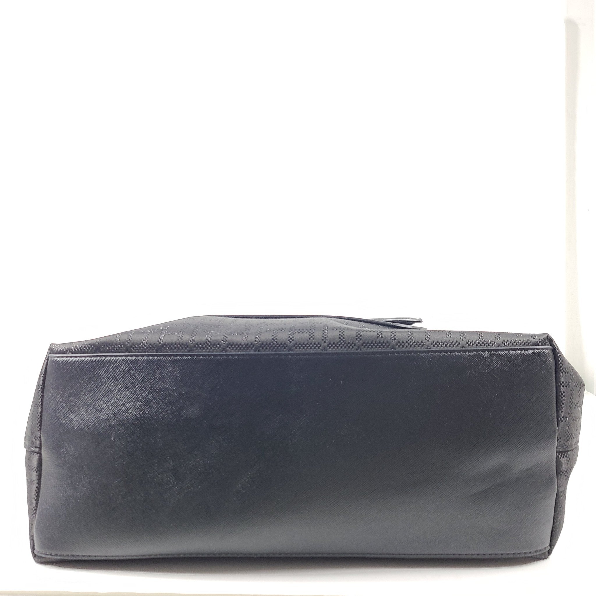 Tommy Hilfiger Monogram Print Tote with Pouch CC Holder Shoulder Bag Black