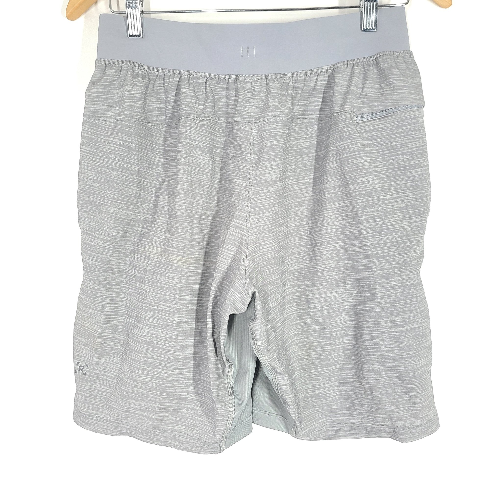 Lululemon Men's T.H.E. Short Linerless 9" Swim Shorts Elastic Waist Gray Sz S
