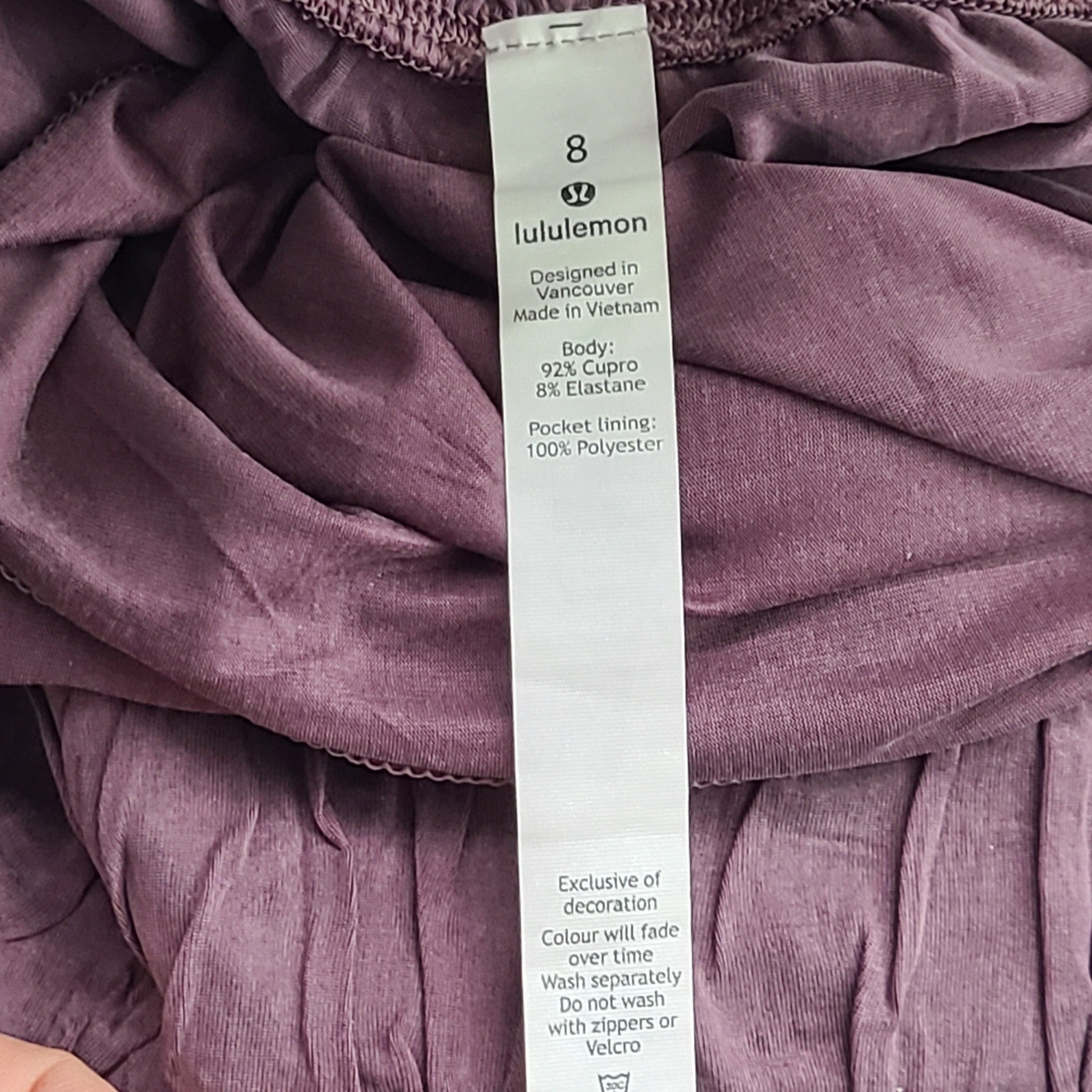 Lululemon Women's Lost In Leisure Crop Jogger Pants Stretch Mauve Purple Sz 8