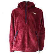 North Face TNF Men's Campshire Pullover Sherpa Fleece 1/2 Zip Hood Burgundy XXL