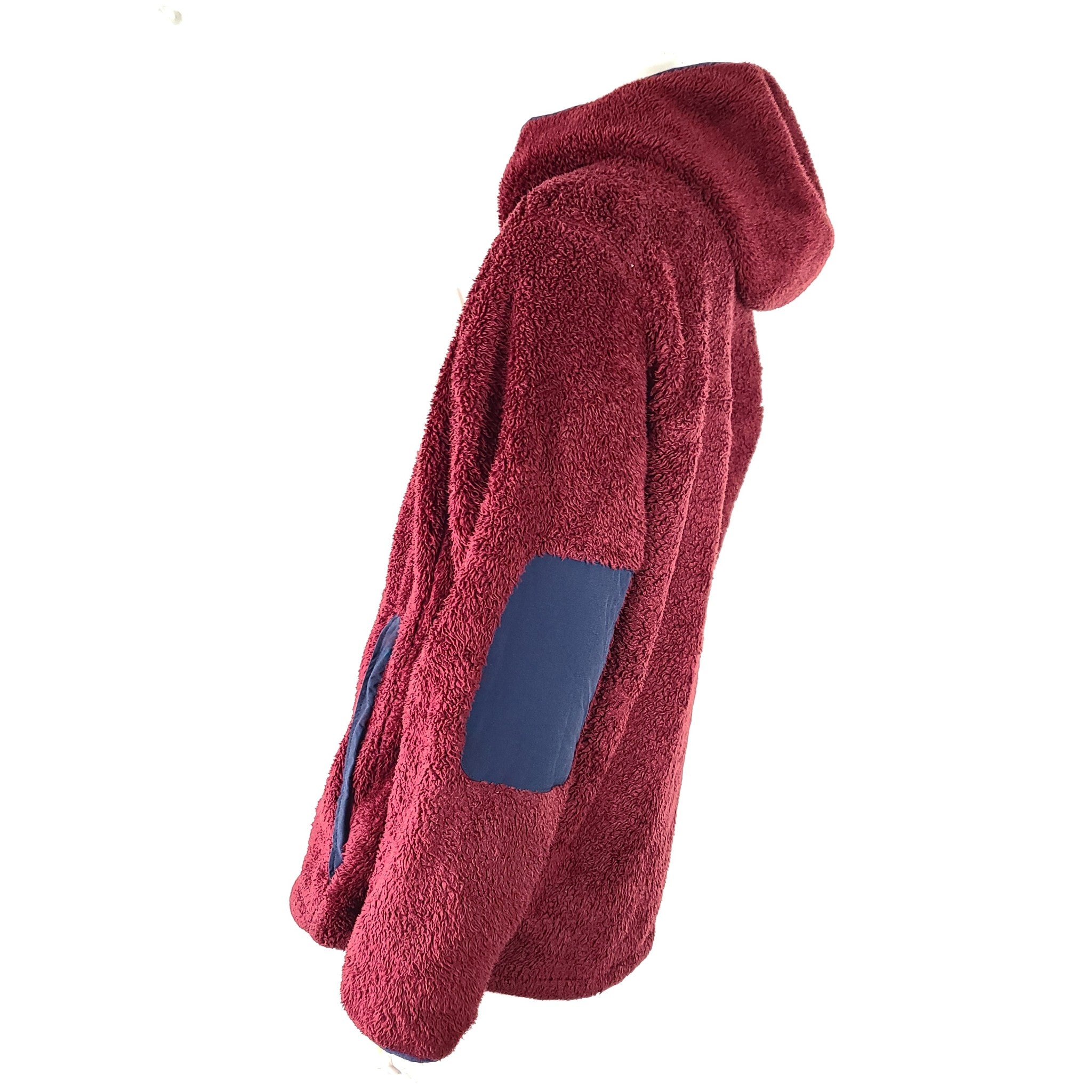 North Face TNF Men's Campshire Pullover Sherpa Fleece 1/2 Zip Hood Burgundy XXL