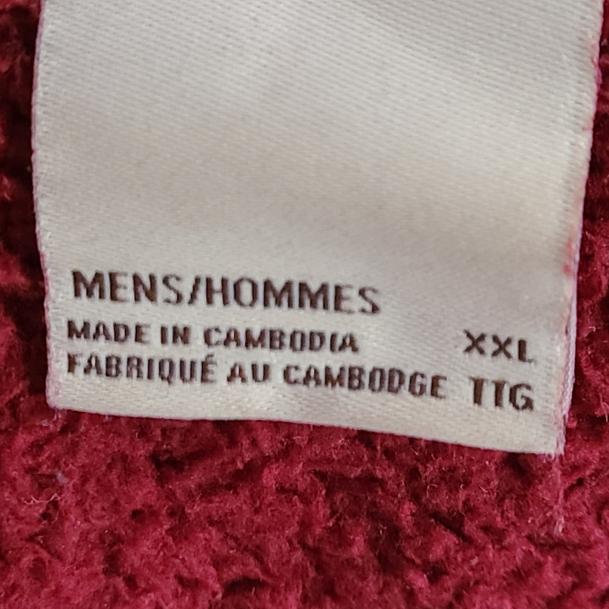 North Face TNF Men's Campshire Pullover Sherpa Fleece 1/2 Zip Hood Burgundy XXL