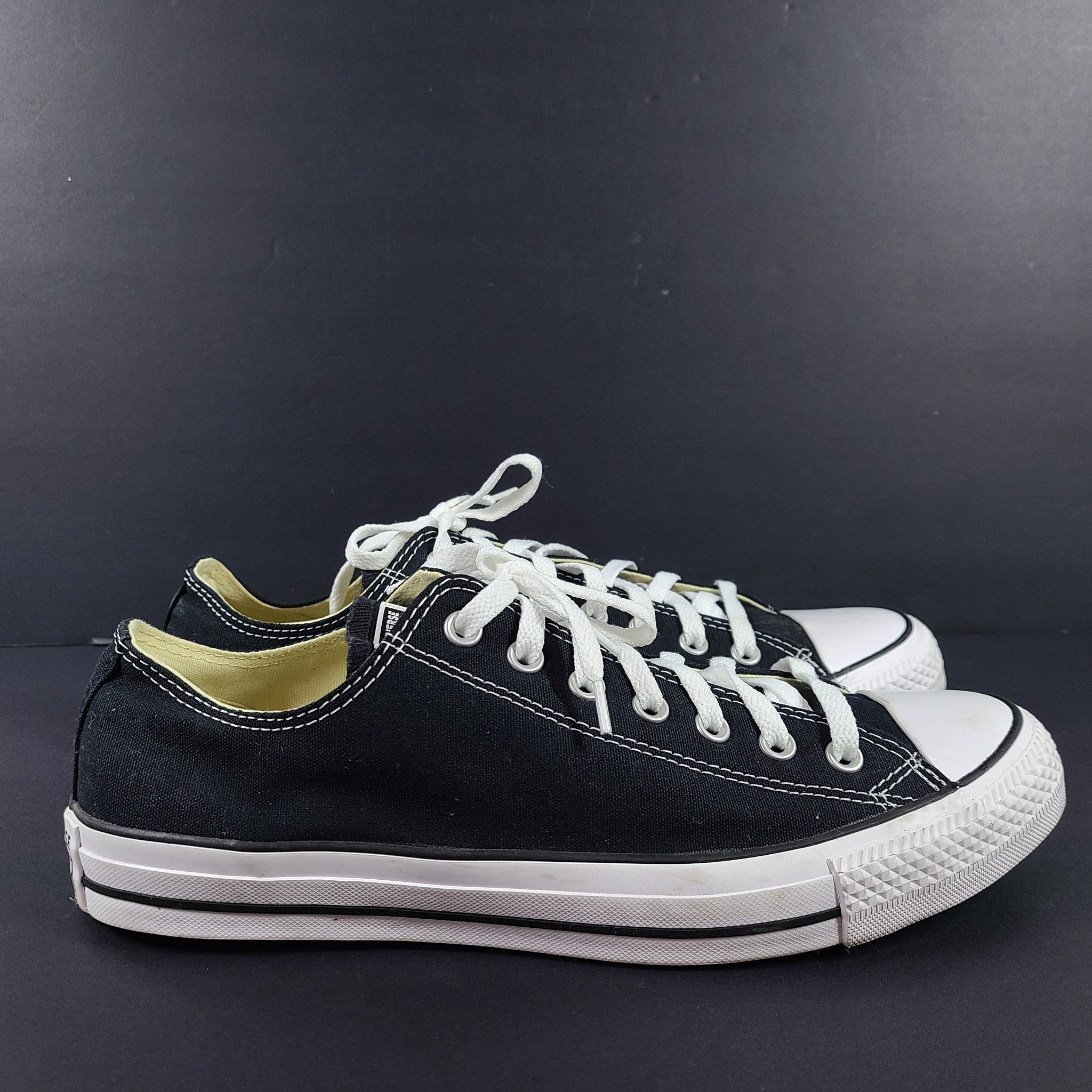Converse Chuck Taylor All Star Low Top Sneakers M9166 Black Sz M12/W14