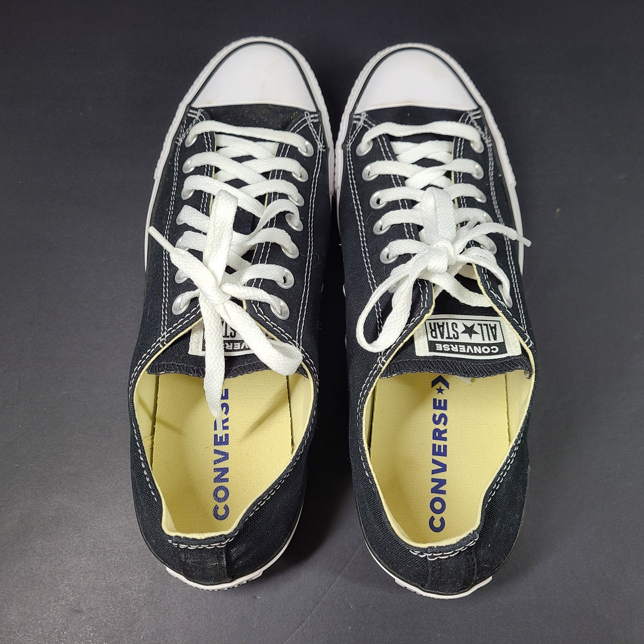 Converse Chuck Taylor All Star Low Top Sneakers M9166 Black Sz M12/W14