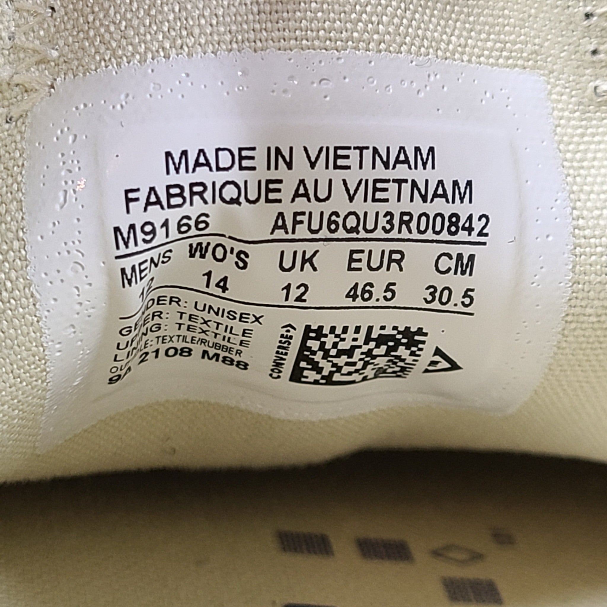 Converse Chuck Taylor All Star Low Top Sneakers M9166 Black Sz M12/W14