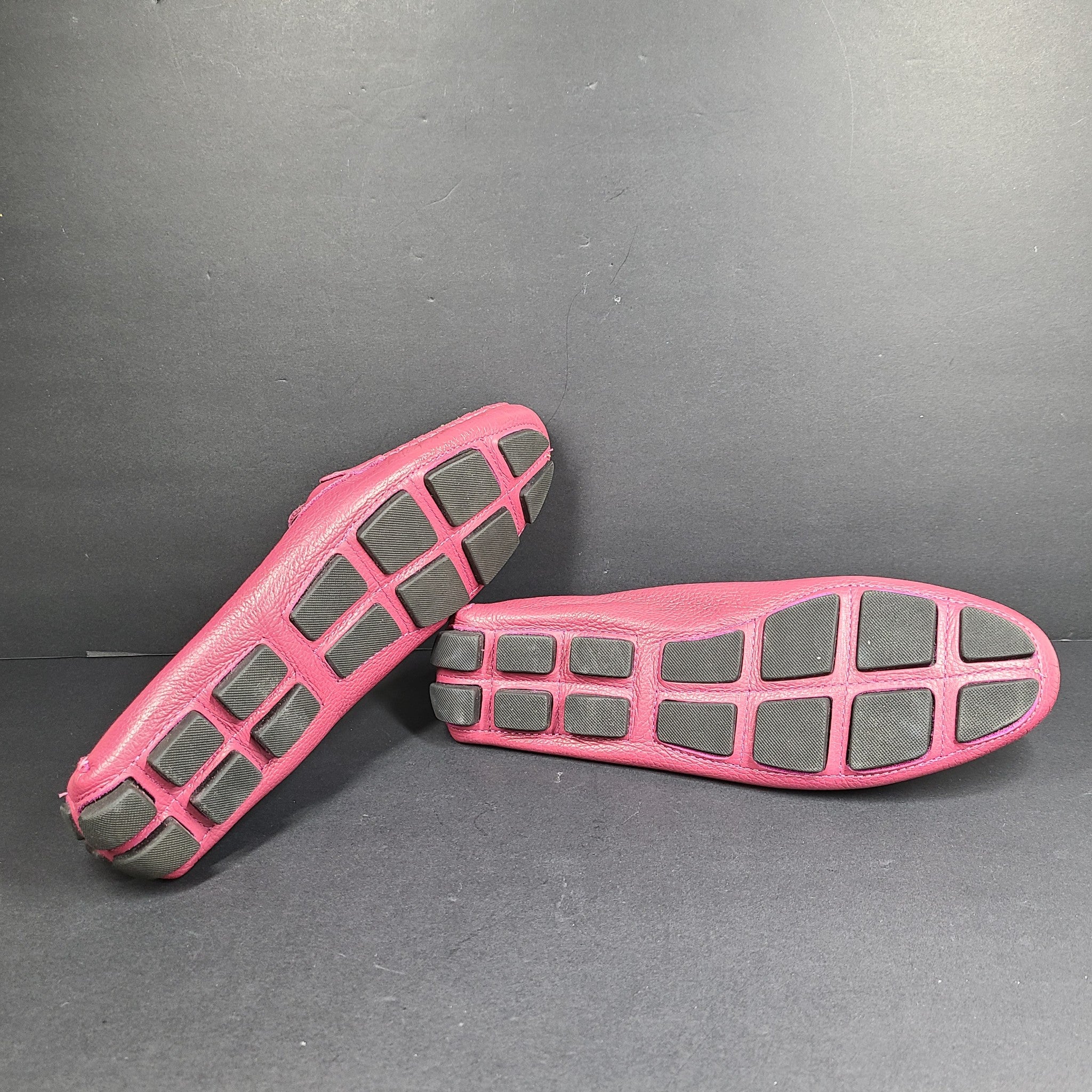 Claudio De Lorena Women's Loafers Leather Shoes Moccasin Magenta Sz 9M