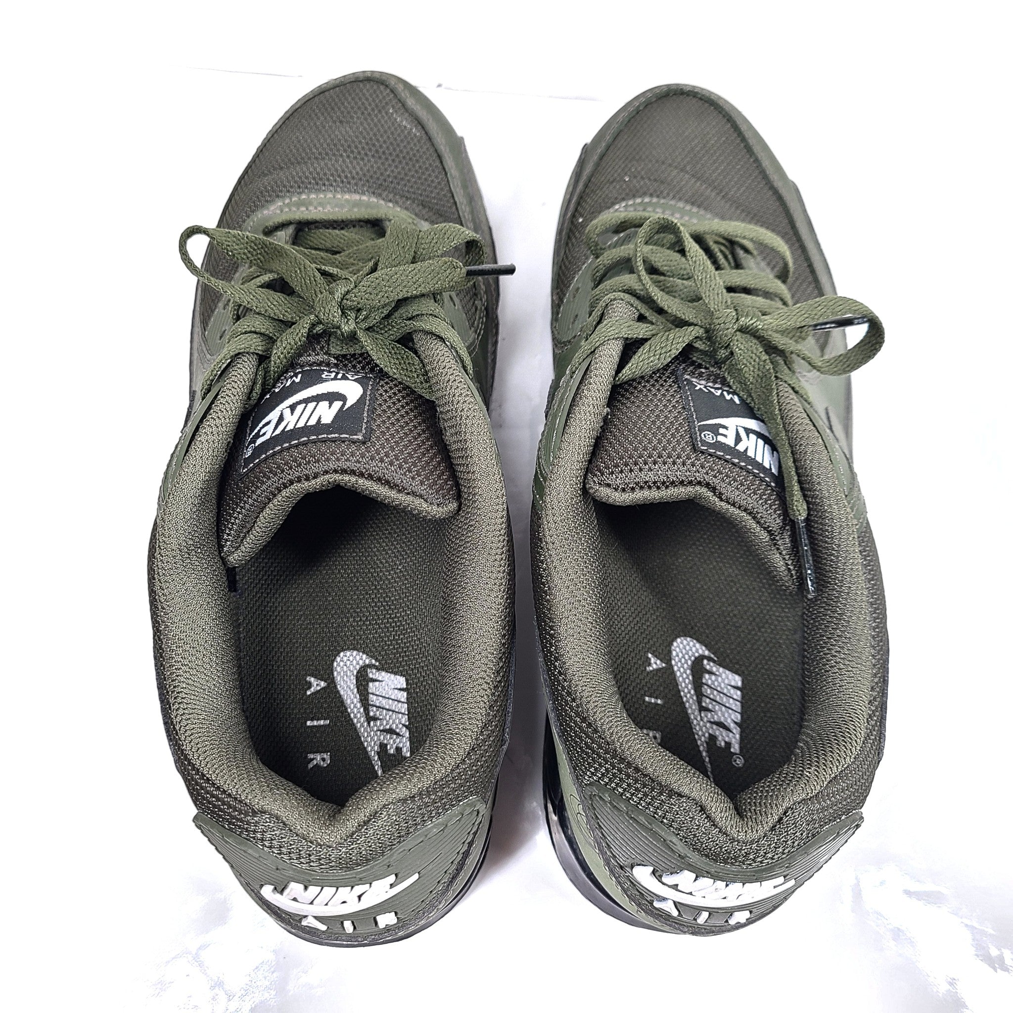 Nike Men's Air Max 90 Shoes Running Sneakers DZ4504-300 Olive Reflective Sz 9.5