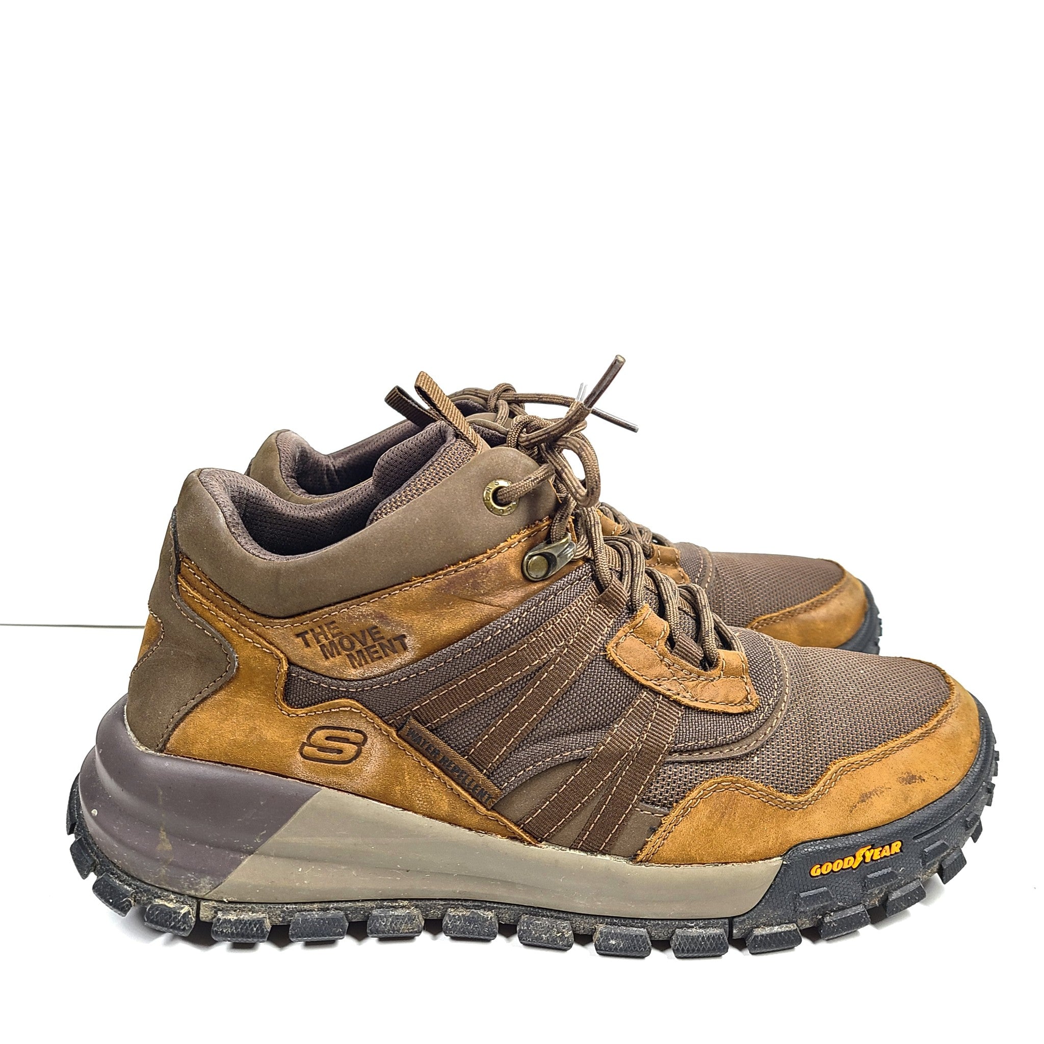 Skechers Men's Norsen Evo Trenton Relaxed Fit Hiking Boots 204429 Brown Sz 9.5