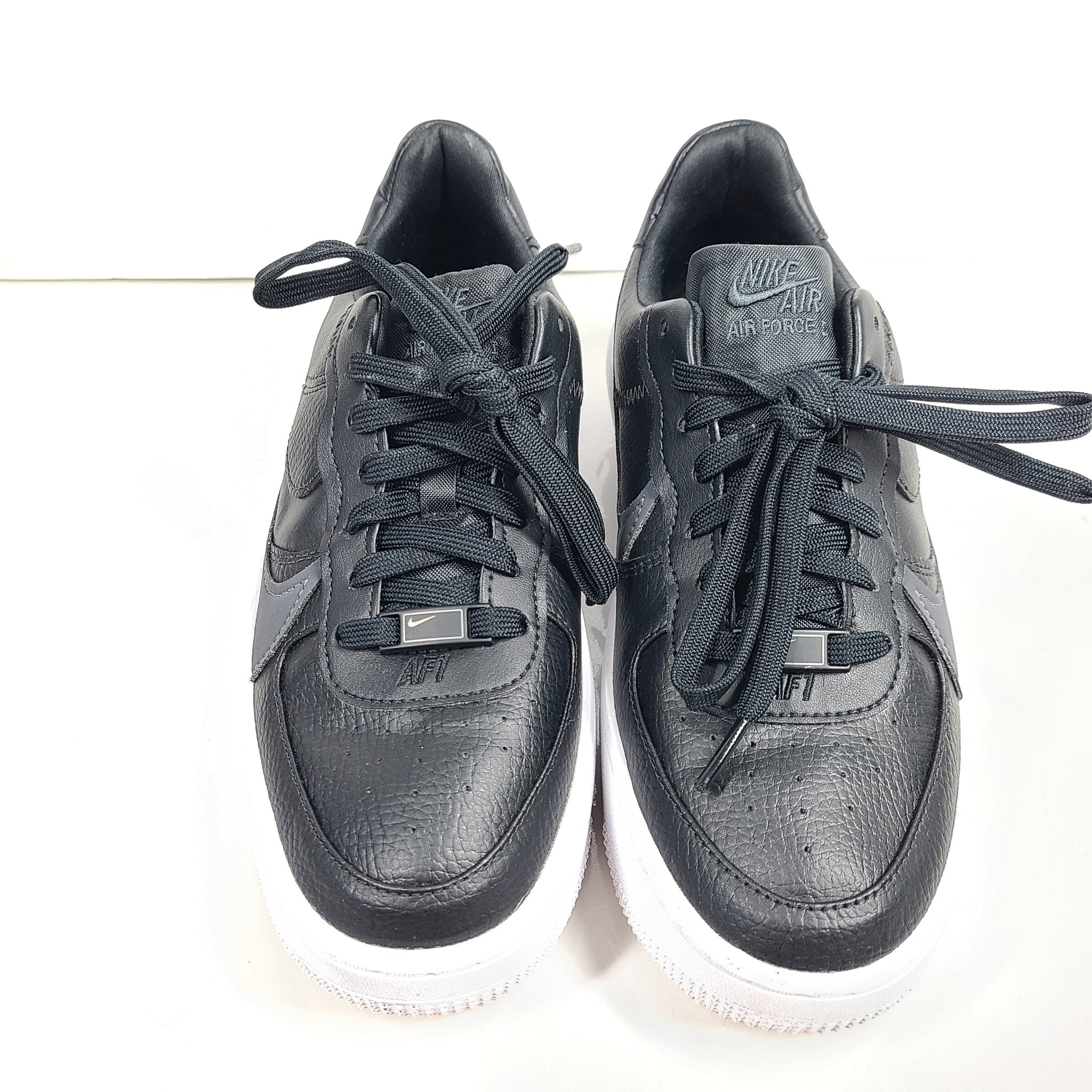 Nike Women's Air Force 1 PLT.AF.ORM Low Top Sneakers DJ9946-001 Black 7.5