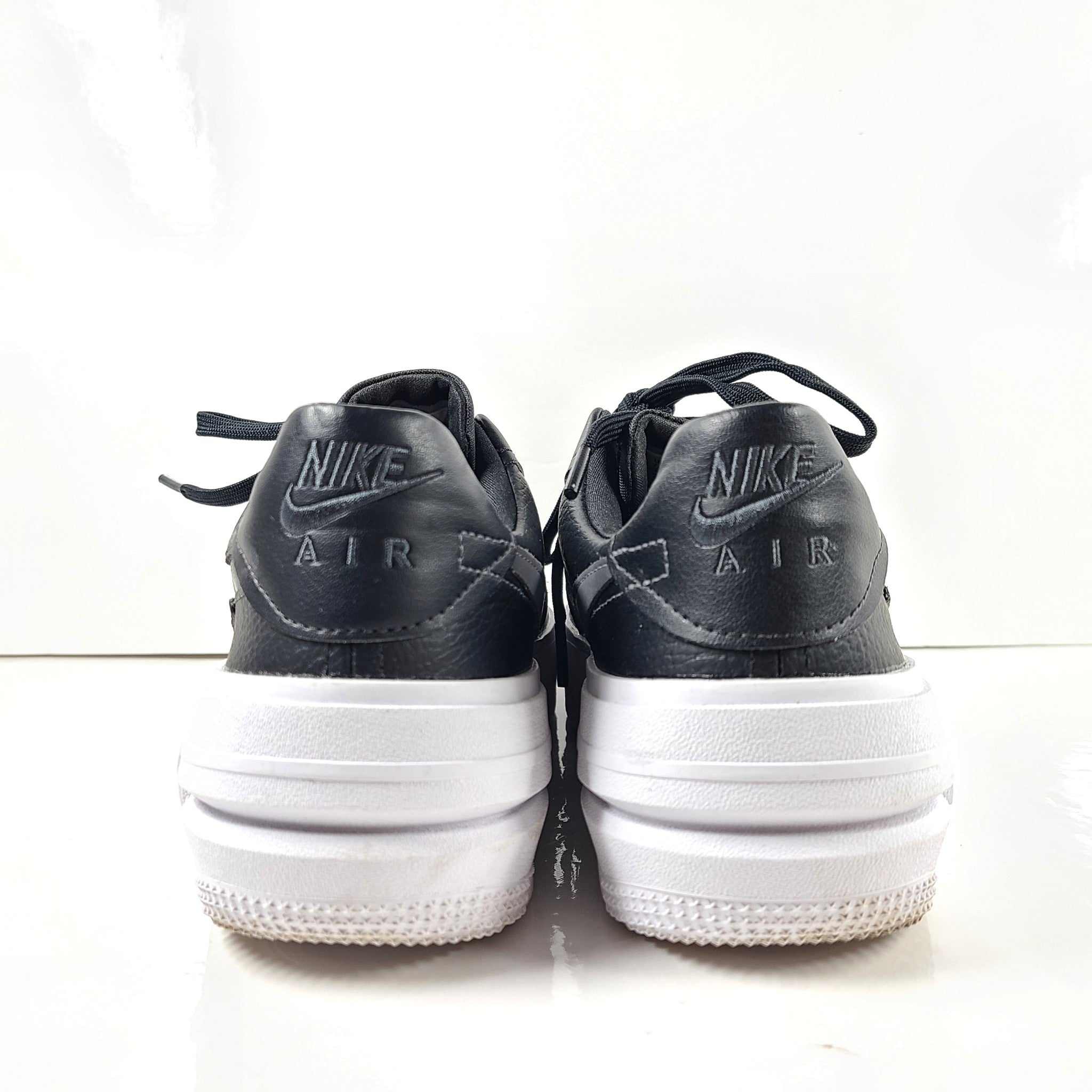 Nike Women's Air Force 1 PLT.AF.ORM Low Top Sneakers DJ9946-001 Black 7.5