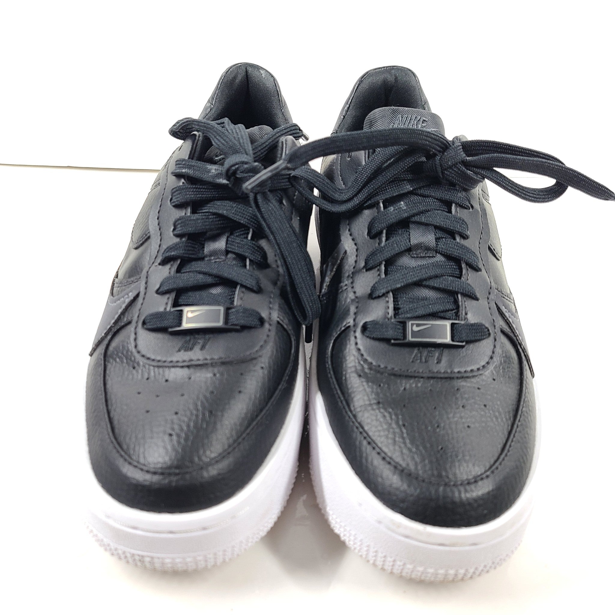 Nike Women's Air Force 1 PLT.AF.ORM Low Top Sneakers DJ9946-001 Black 7.5