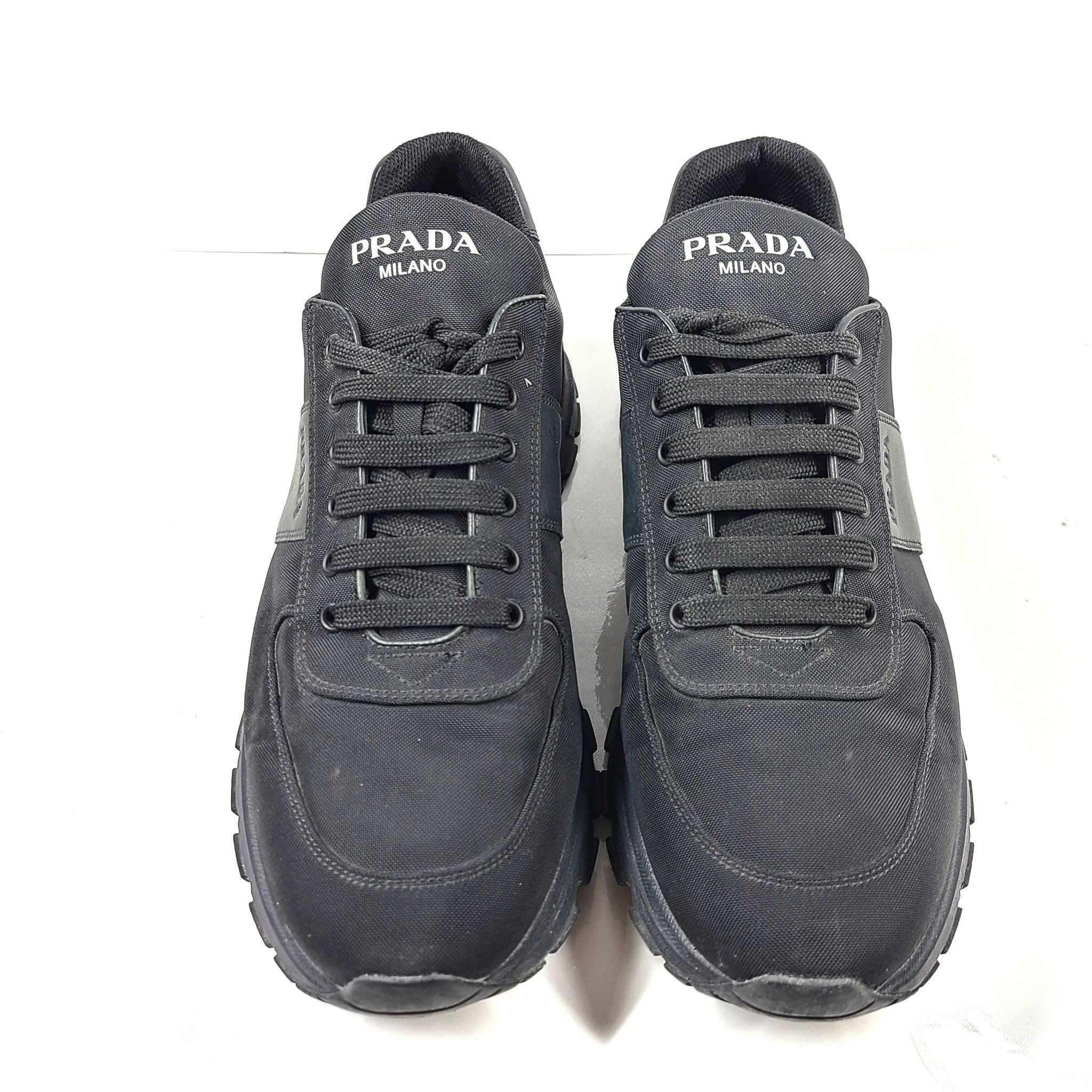 PRADA Men's Nylon TECH Black Sneakers Trainers 2EG 350 Sz 12