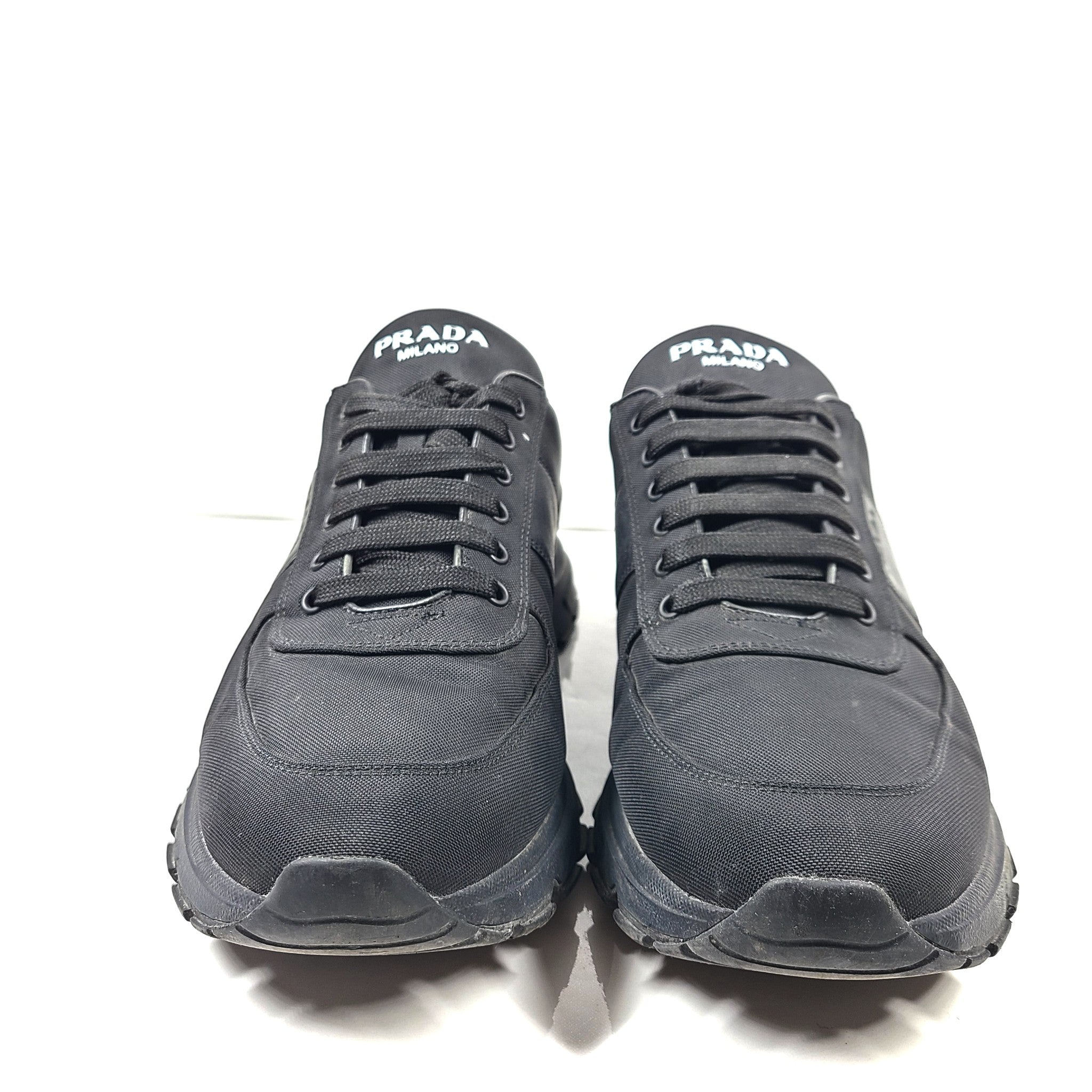 PRADA Men's Nylon TECH Black Sneakers Trainers 2EG 350 Sz 12